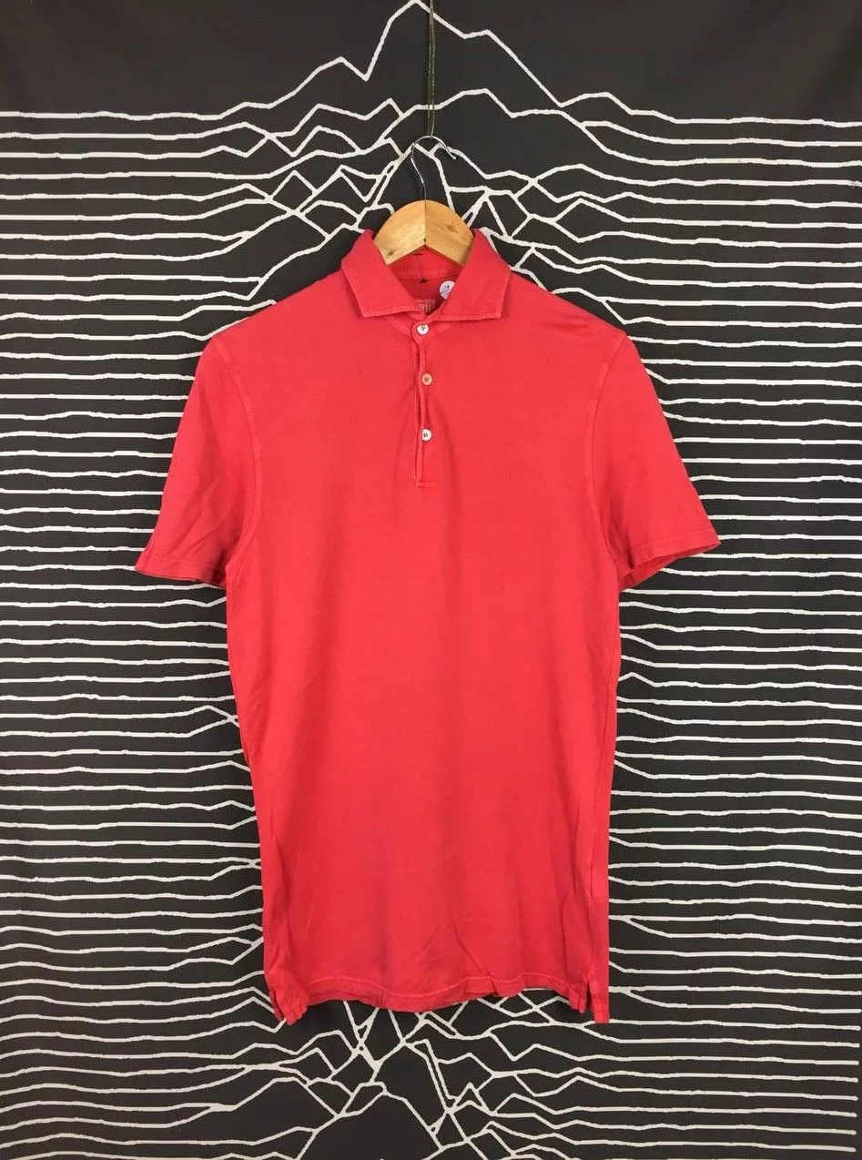 Fedeli Polos Fedeli × Vintage Vtg Fedeli Luxury Brand Made In Italy Polo Tee Red