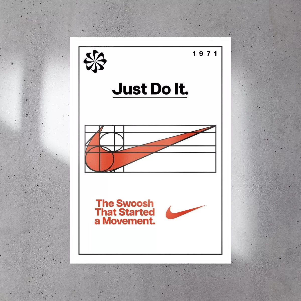 Other Miscellaneous Other Nike Swoosh Just Do It Poster Orange