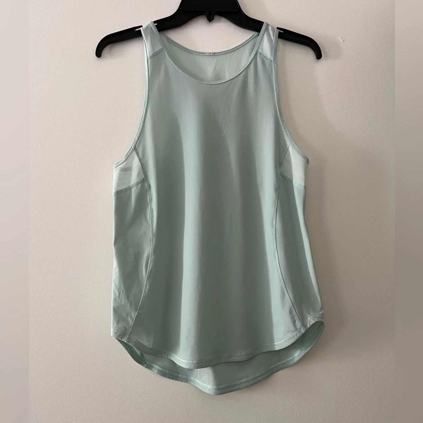 Lululemon Blouses Lululemon Athletica Pale Mint Blue Mesh Back Sleeveless Tank