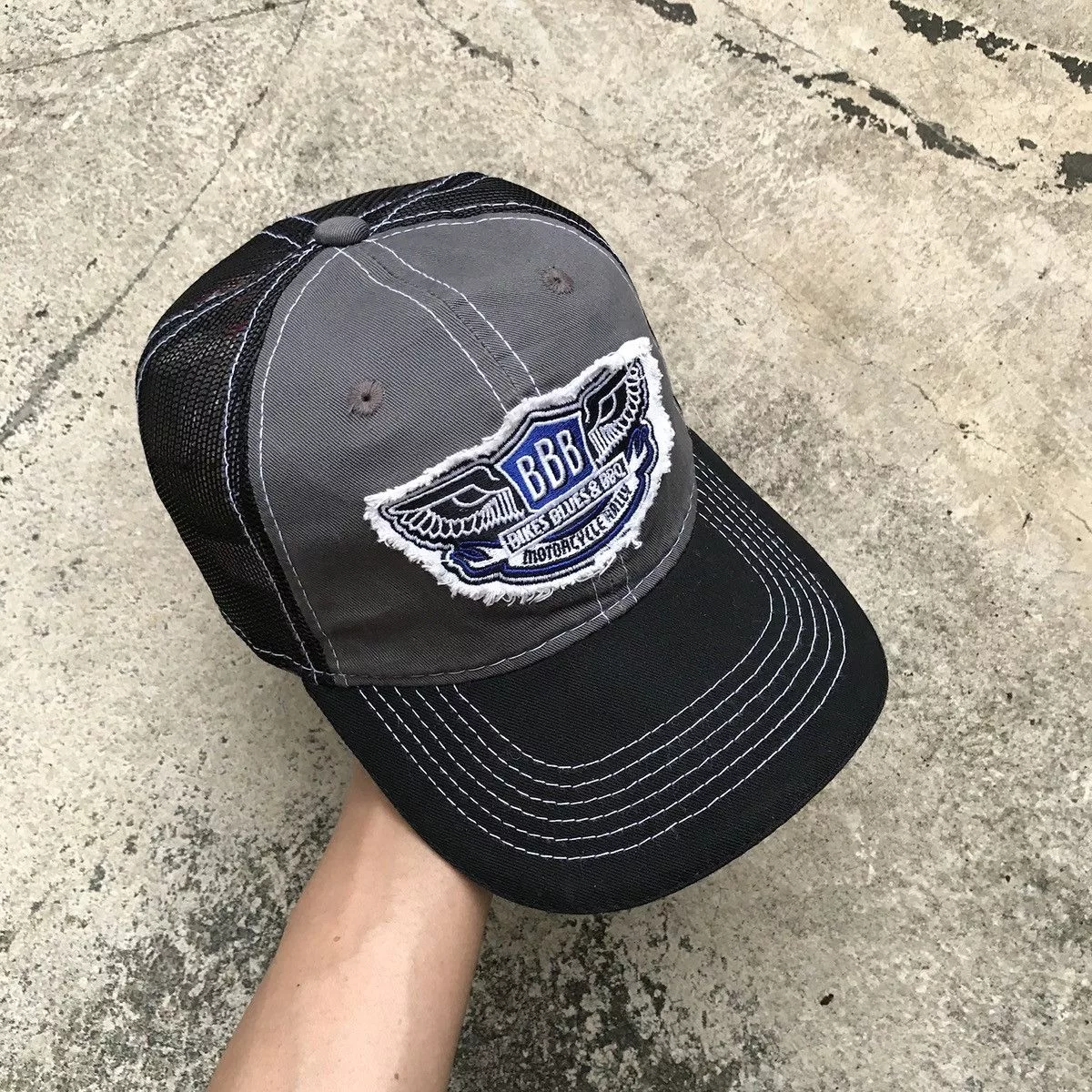 Fox Racing Hats Fox Racing Patchwork BBB bikes hat with usa flag besides visor. Black Streetwear