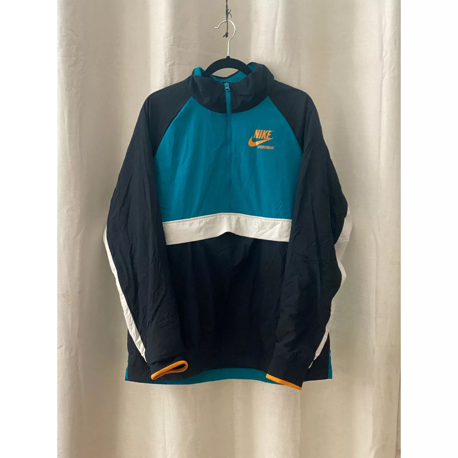 Nike Light Jackets Nike Half Zip Archive Jacket Black Teal Sail m large
