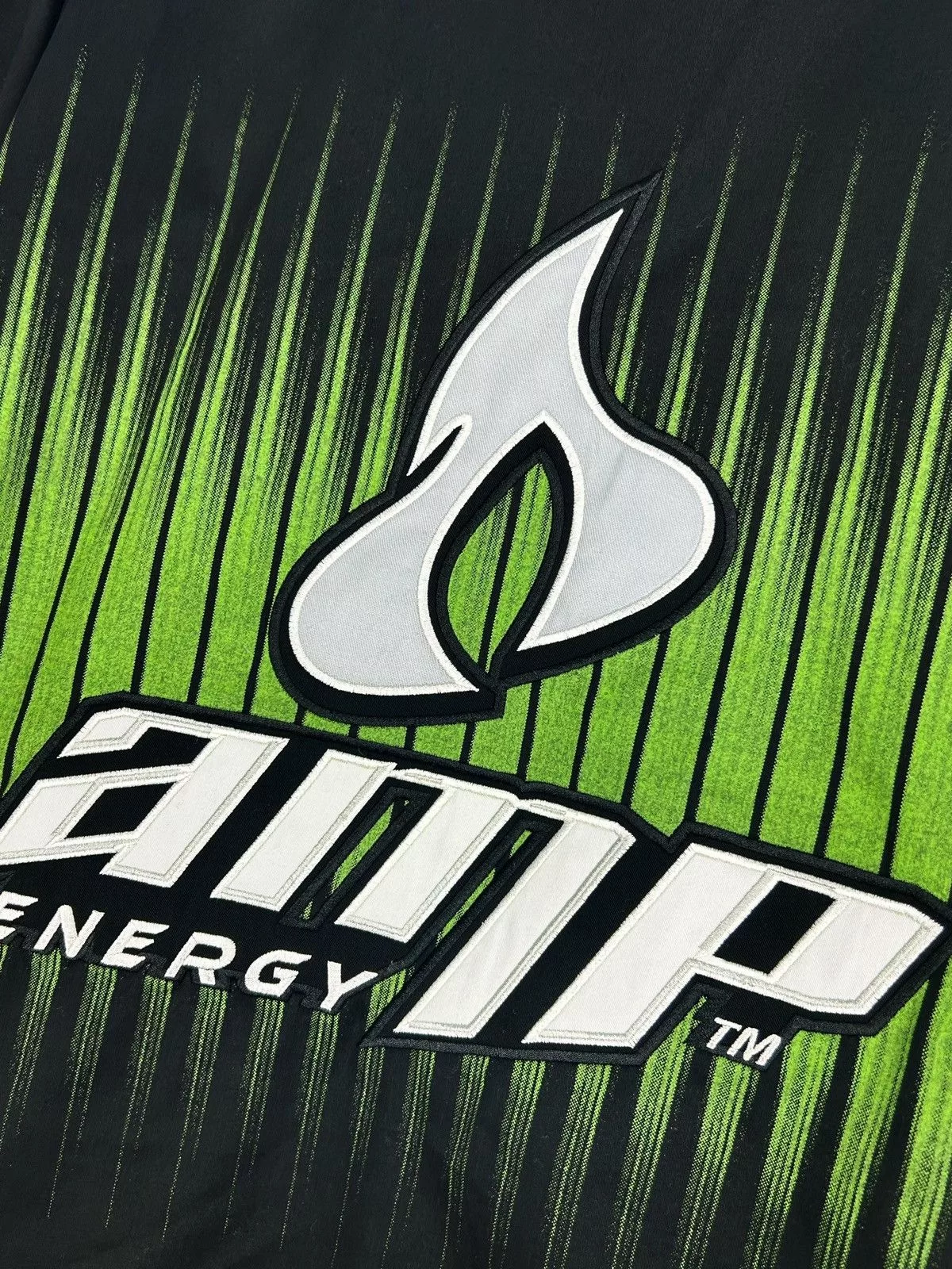 NASCAR Shirts Button Ups NASCAR Dale Earnhardt JR Embroidered Mtn Dew AMP Energy Pit Crew Black Workwear