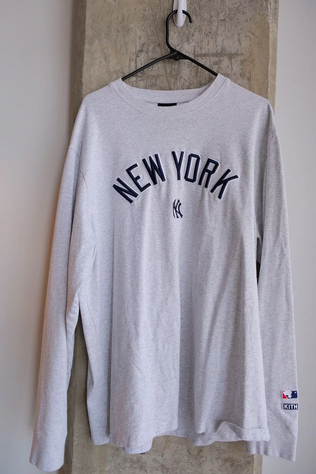 Kith Long Sleeve T Shirts Kith X Yankees long sleeve Gray