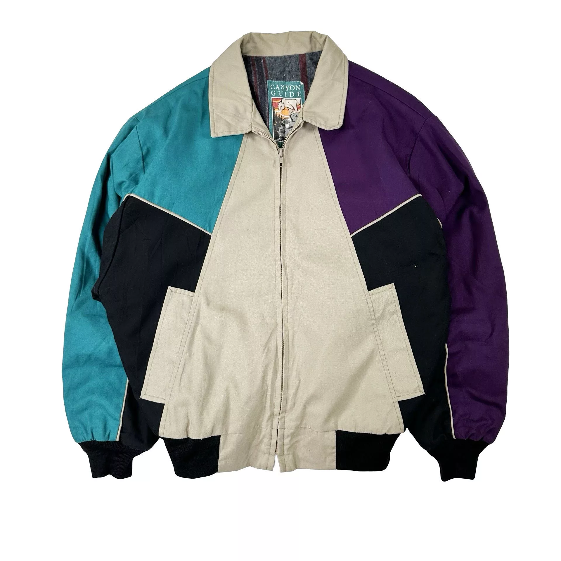 Vintage Light Jackets Vintage 90s Aztec Style Lined Zip Up Jacket Multi Streetwear