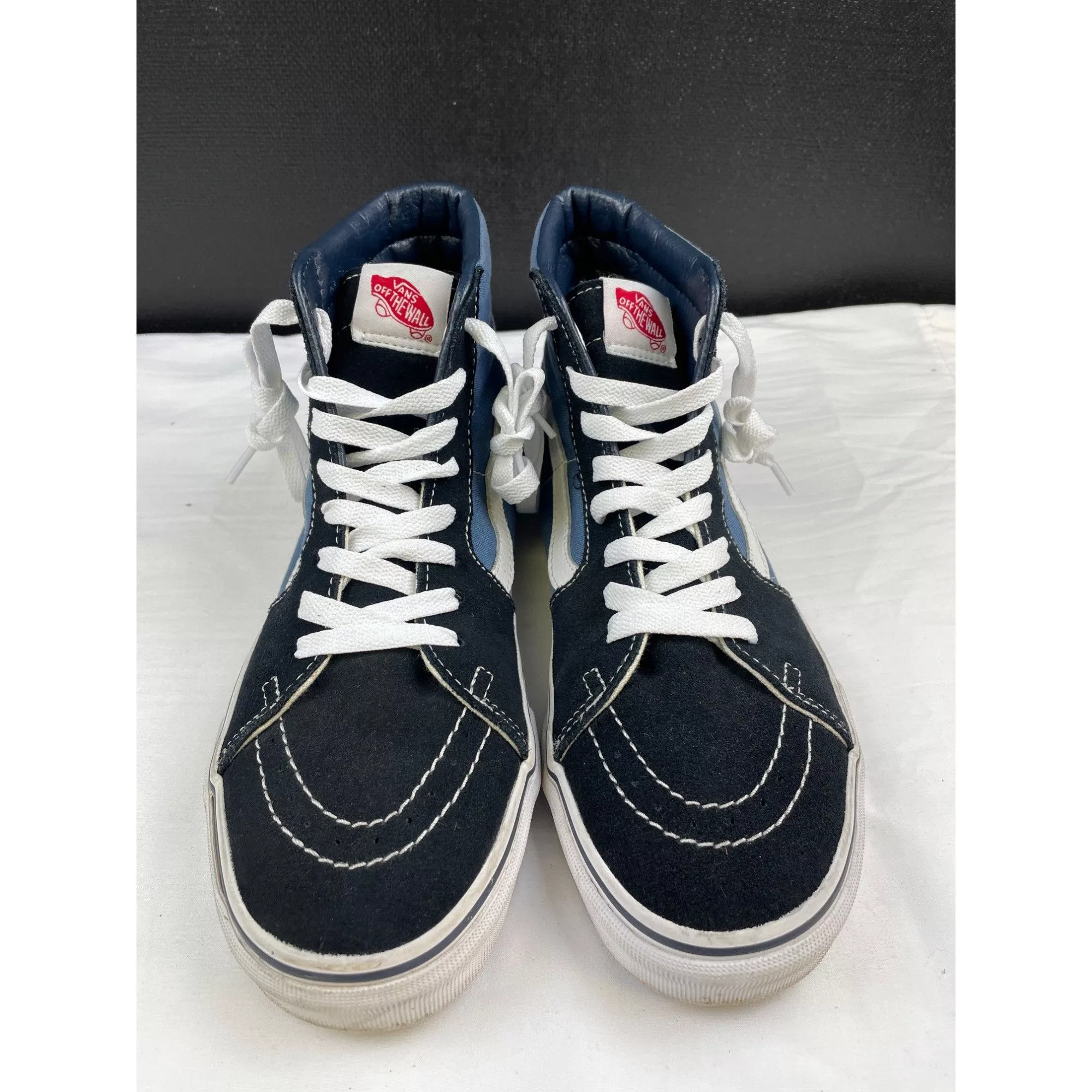 Vans Hi Top Sneakers VANS Unisex Black/Blue High Top Skater Shoes/Sneakers M8.5 W