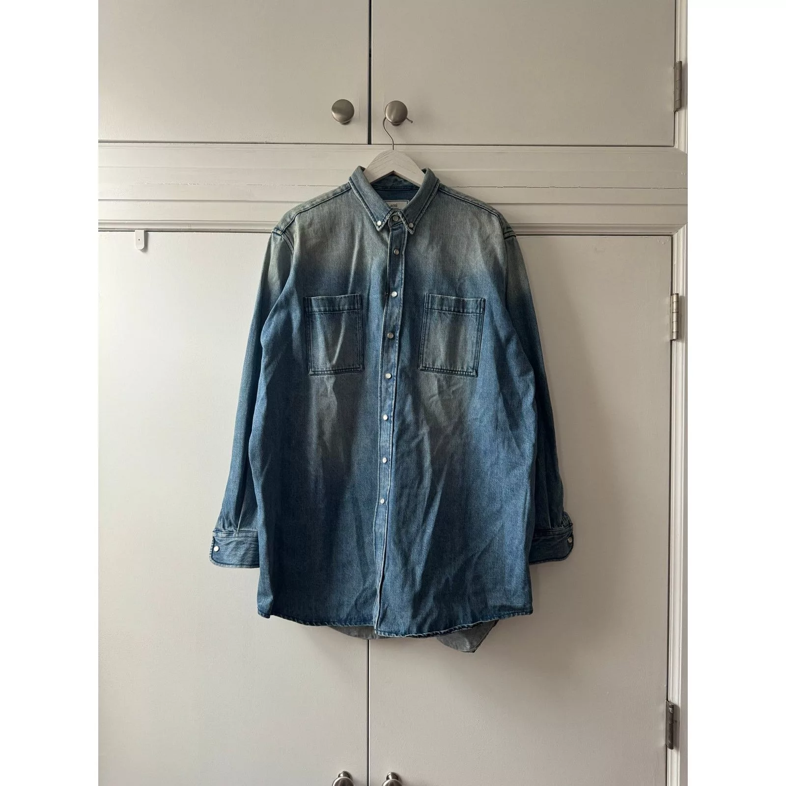 AMI Shirts Button Ups AMI Denim Shirt Blue