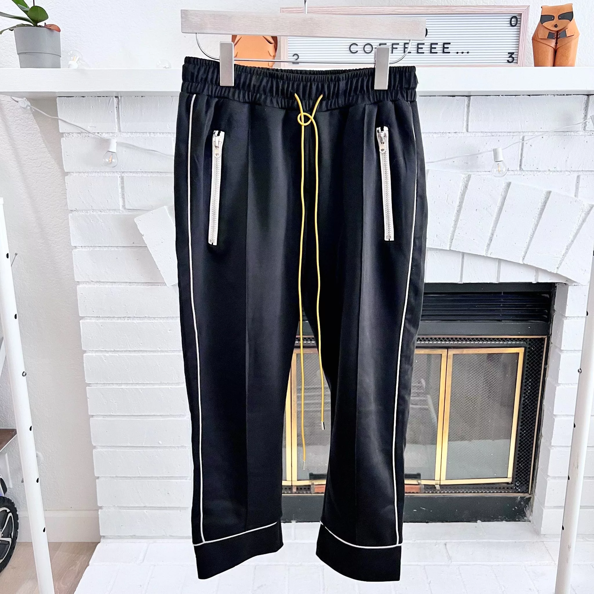 MNML Sweatpants Joggers MNML Traxedo Cropped Tuxedo Drawstring Track Pants Black