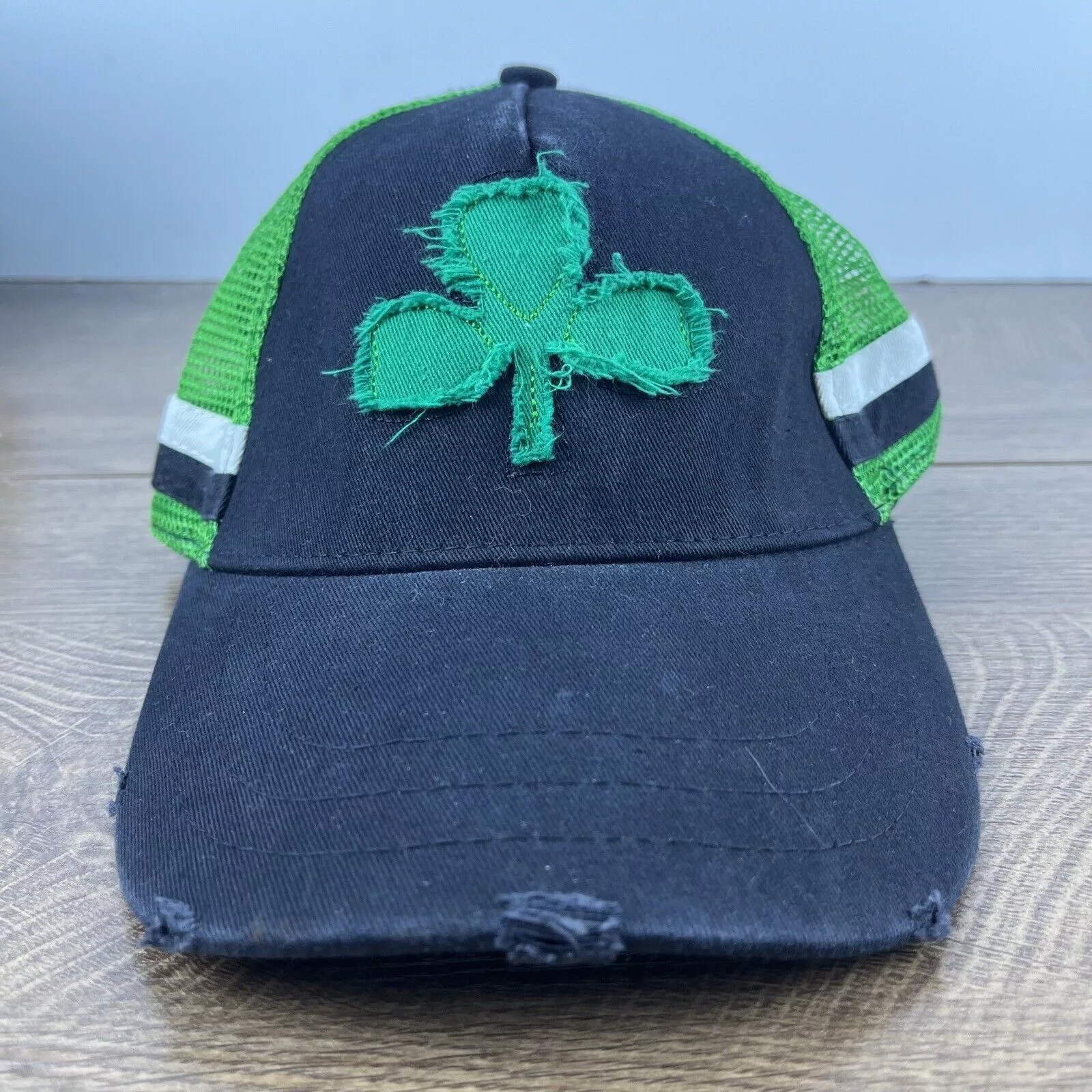 Other Hats Other Clover Hat Lucky Clover Irish Hat Black Cap Adjustable Hat B