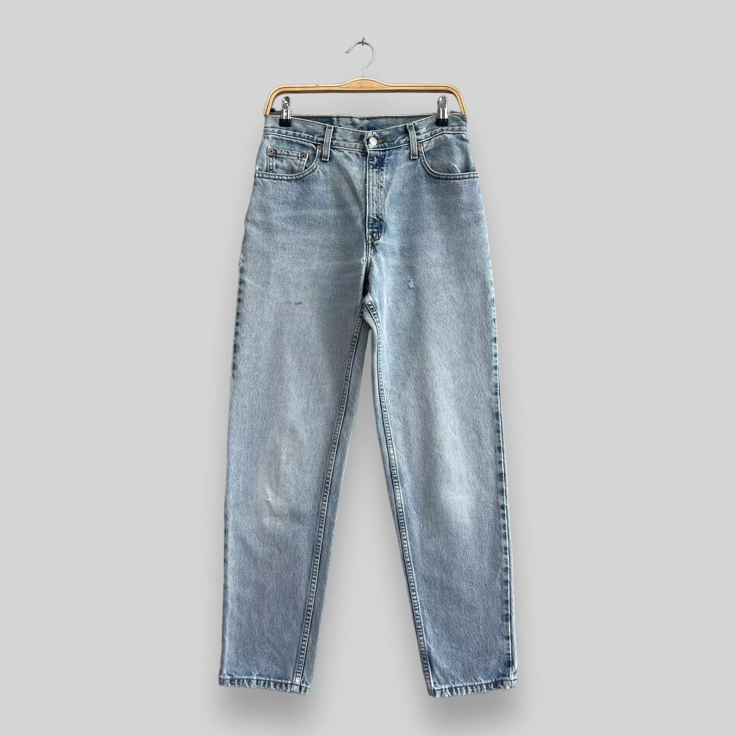 Levi's Jeans Levi's × Vintage Vintage Levis 550 Distressed Ripped Tapered Leg Jeans Blue