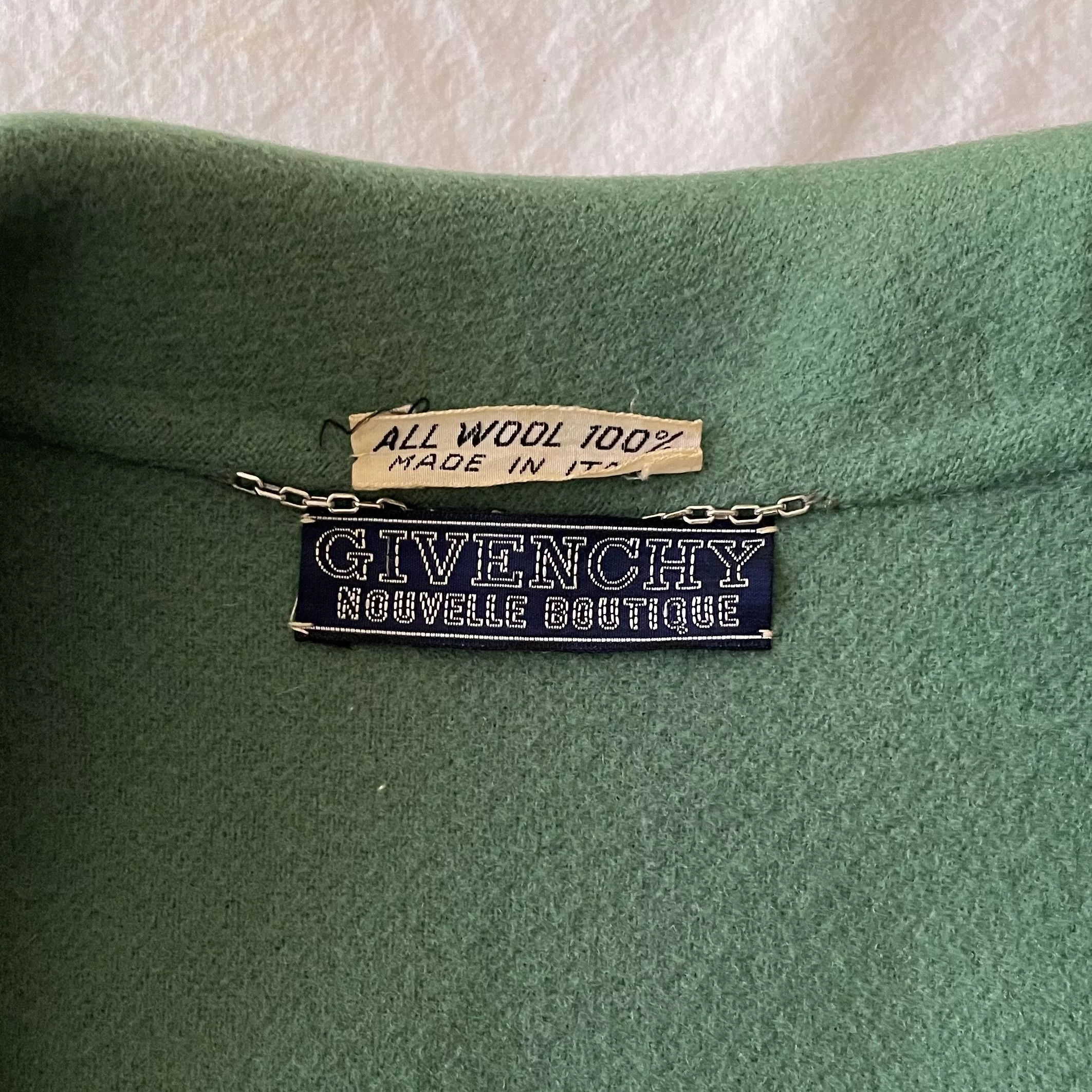 Givenchy Coats Givenchy × Vintage Runway Fall Winter 1973 Givenchy wool coat Green