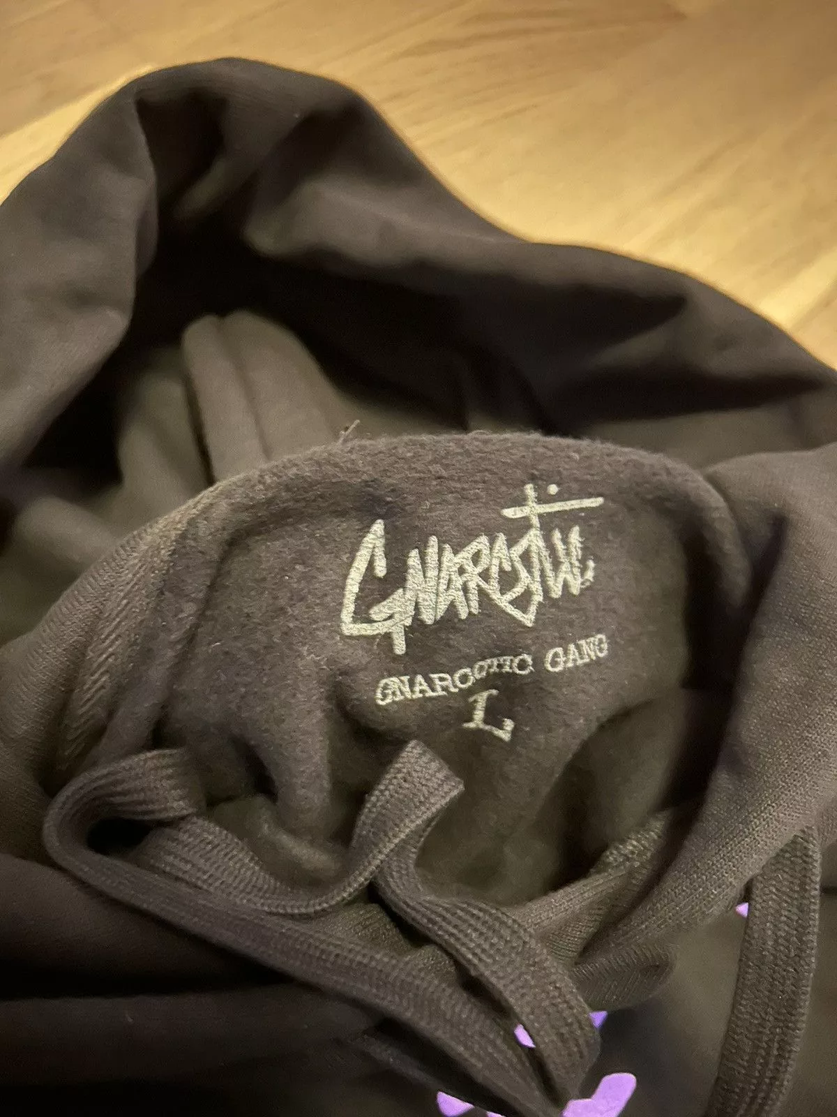 Gnarcotic Sweatshirts Hoodies Black logo hoodie from Gnarcotic with purple writing