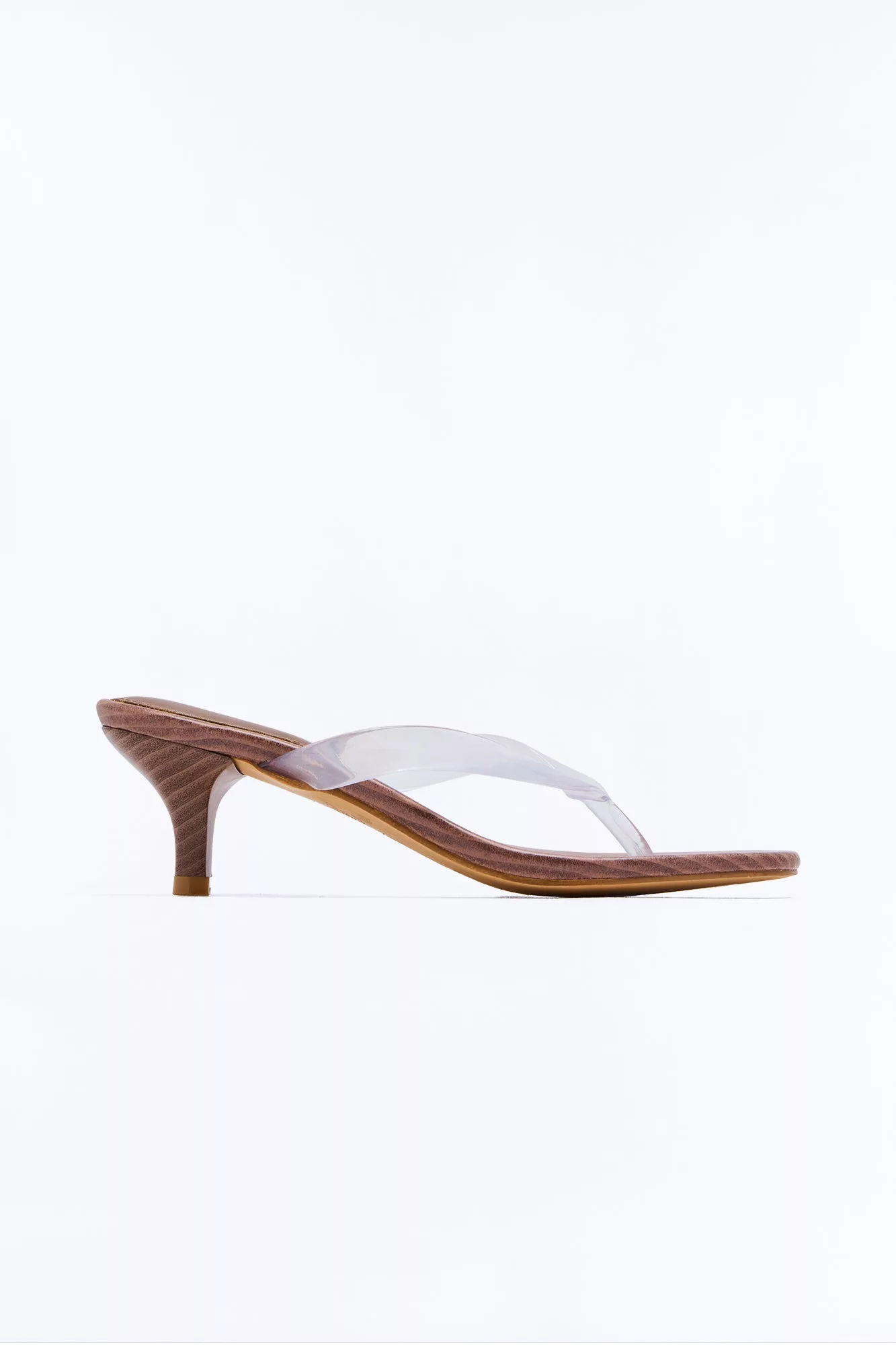 Amita Thong Kitten Heels - Clear