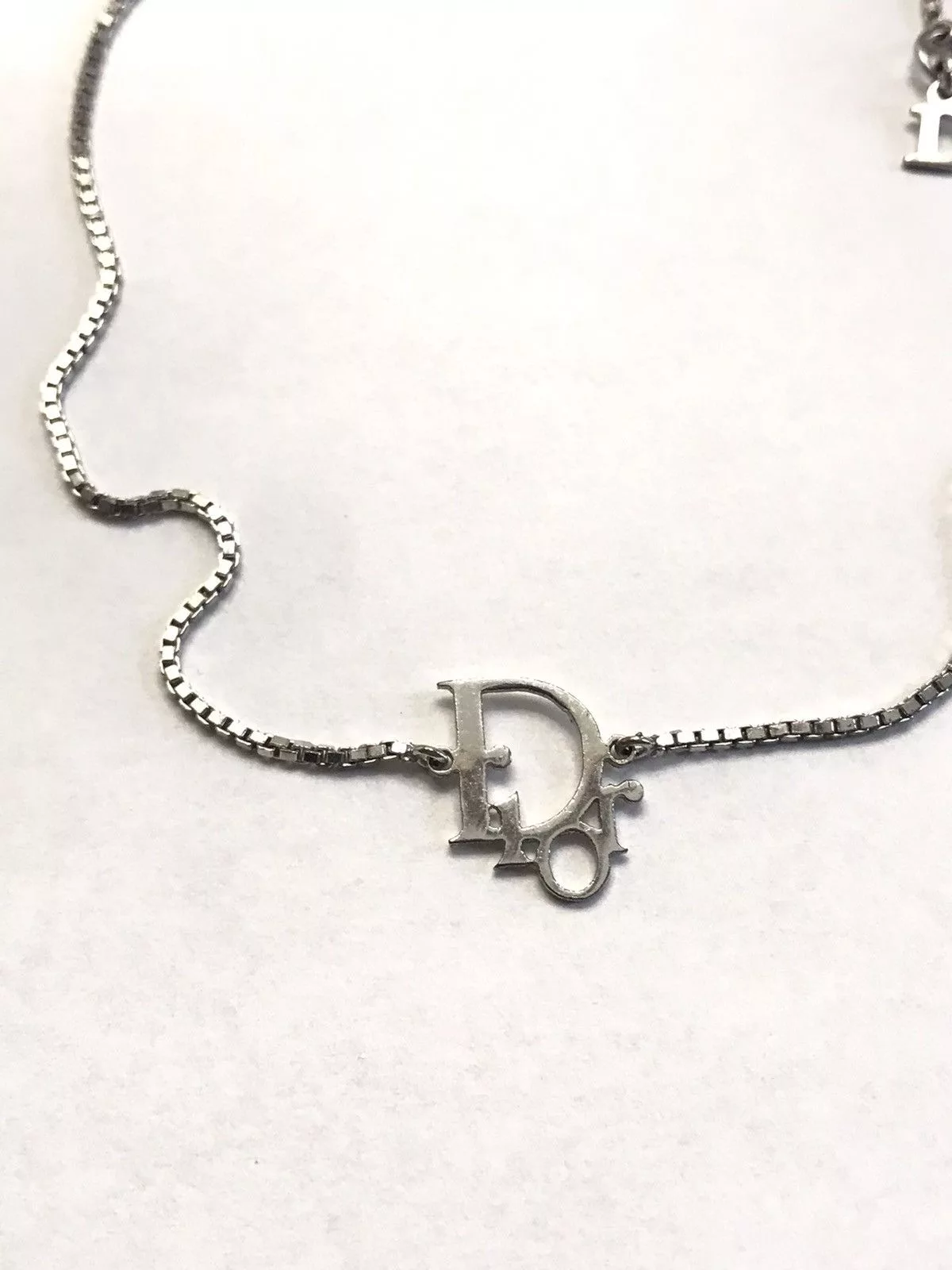 Dior Necklaces Dior Logo Necklace Silver