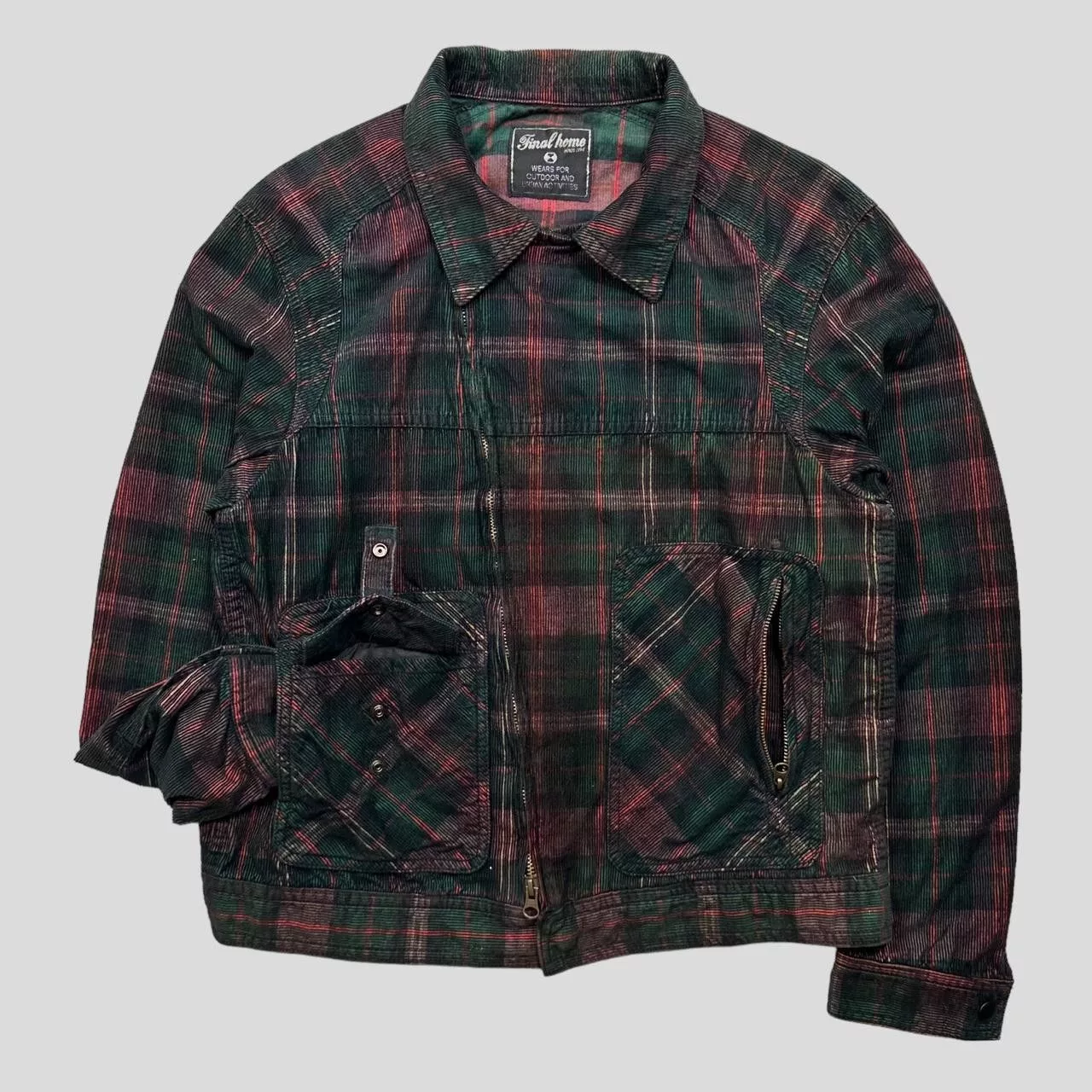 Final Home Light Jackets Final Home Corduroy Plaid Cropped Jacket - M (S) Multi