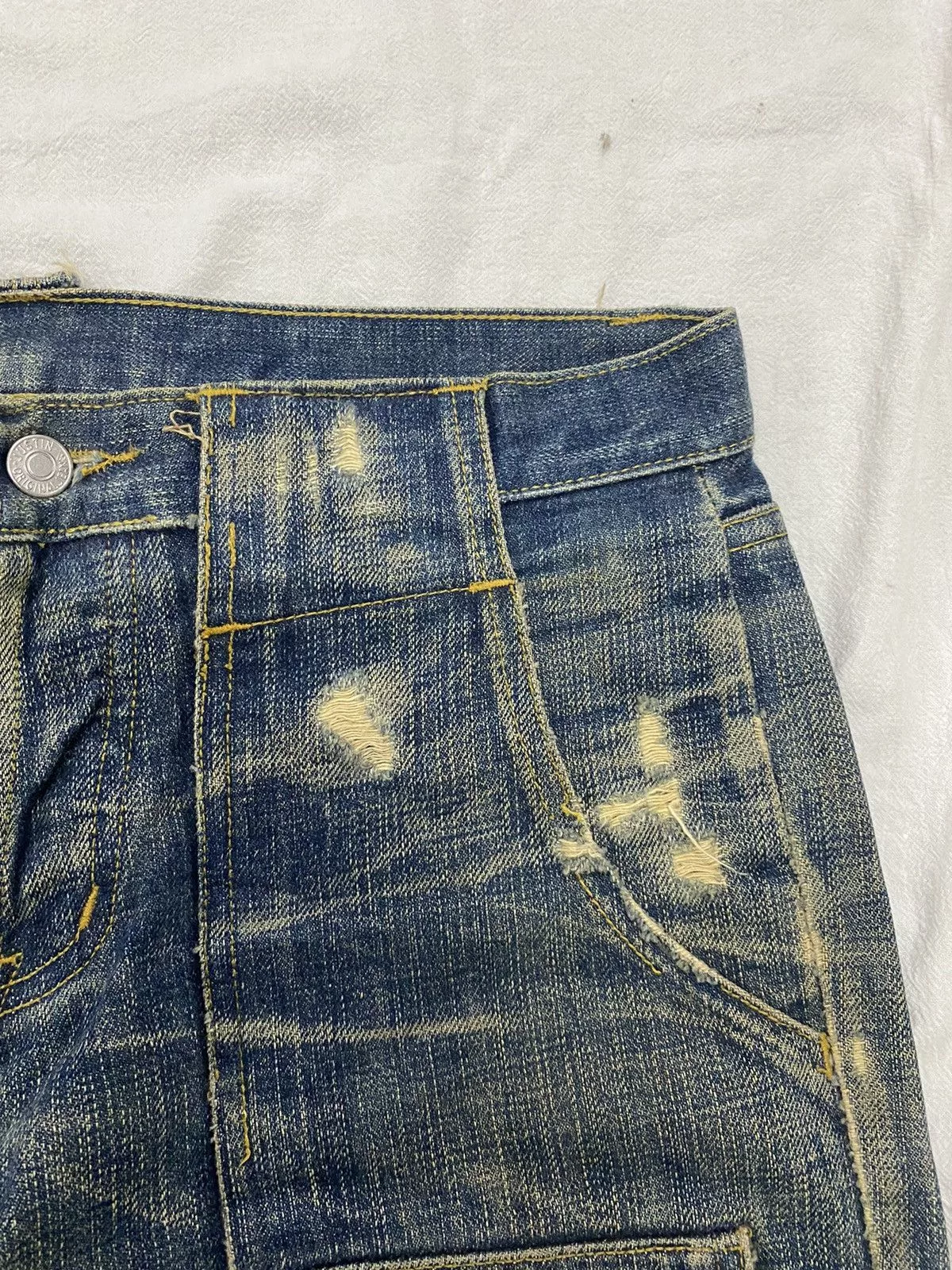 Justin Denim 🔥Flare Vintage Bushpants Justin Distressed Denim💥 Multi