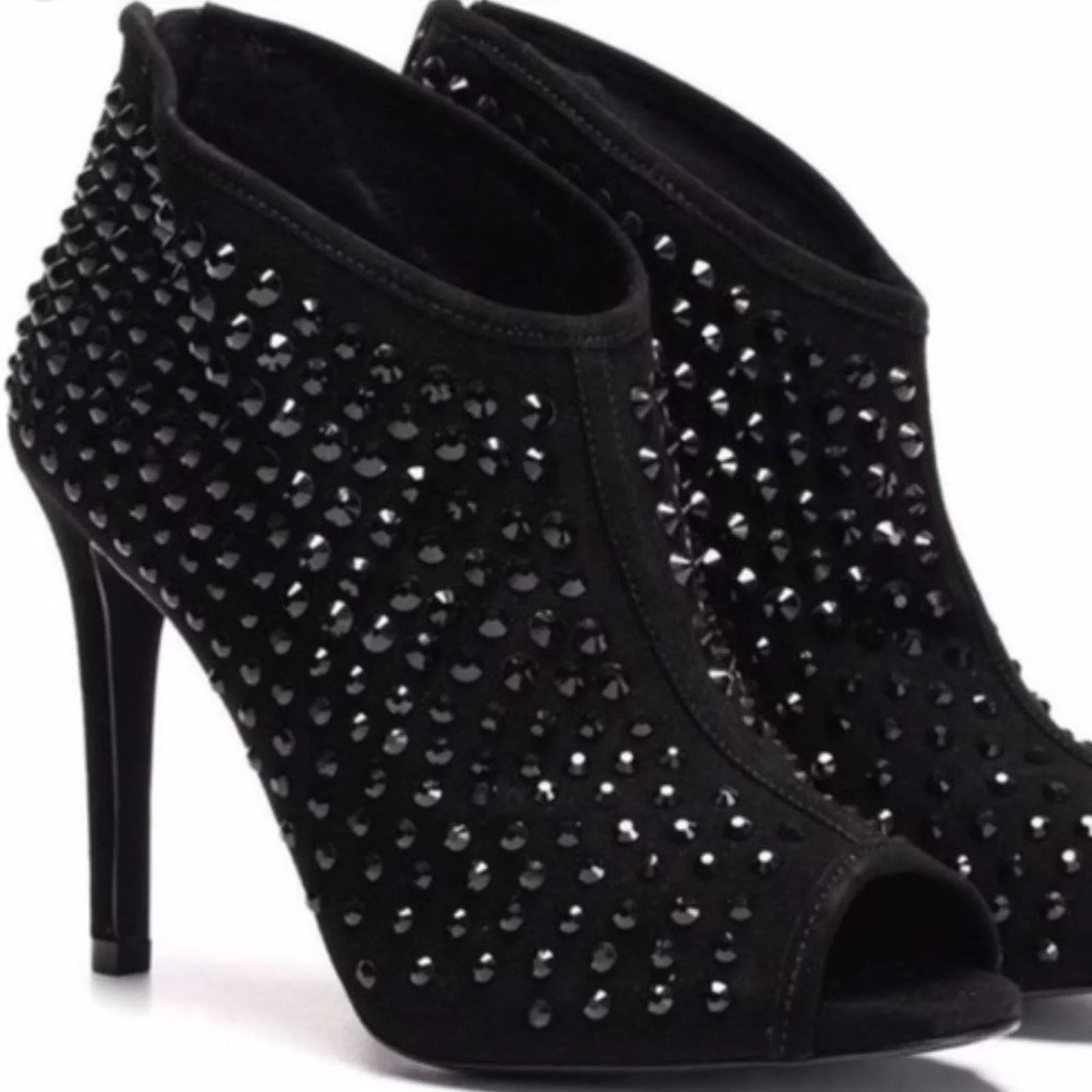 Michael Kors Boots MICHAEL KORS Black Dani Crystal Embellished Bootie Sz 7