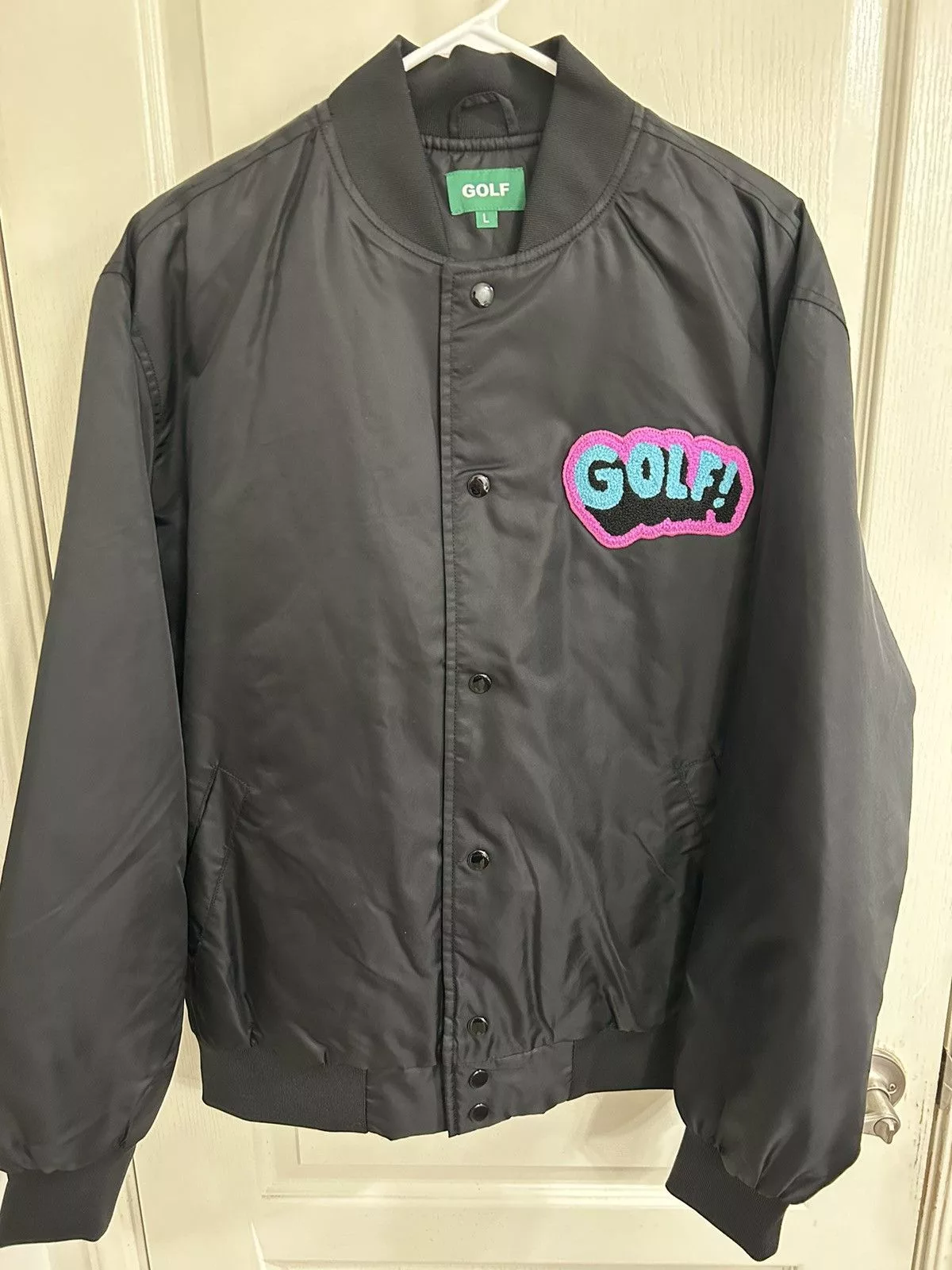 Golf Wang Light Jackets Golf Wang Autumn 2020 Letterman Jacket Black