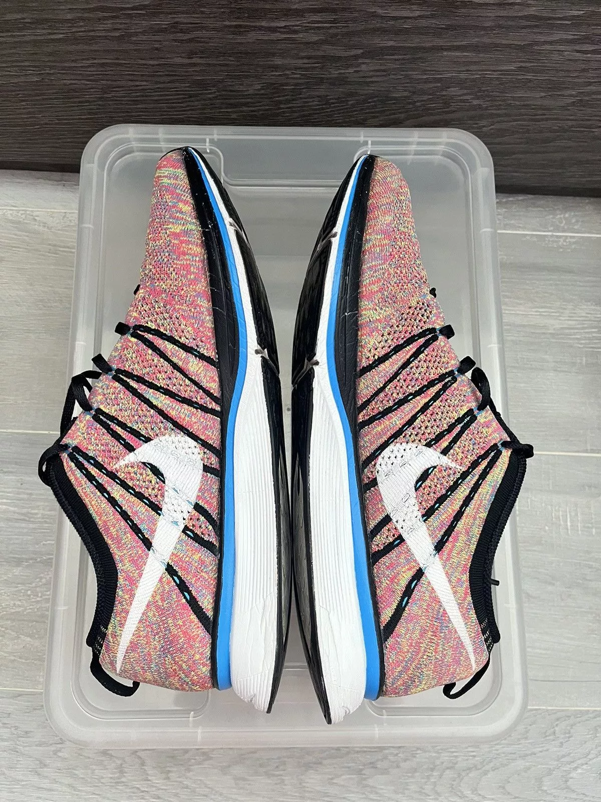 Kanye West Low Top Sneakers Kanye West × Nike Nike flyknit trainer multicolor 2013 supreme stussy fuct Pink Streetwear