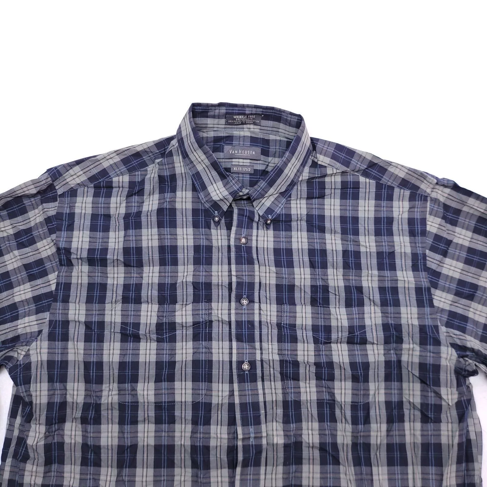 Van Heusen Shirts Button Ups Van Heusen Madras Flannel Button Up Shirt Mens Size XL Green