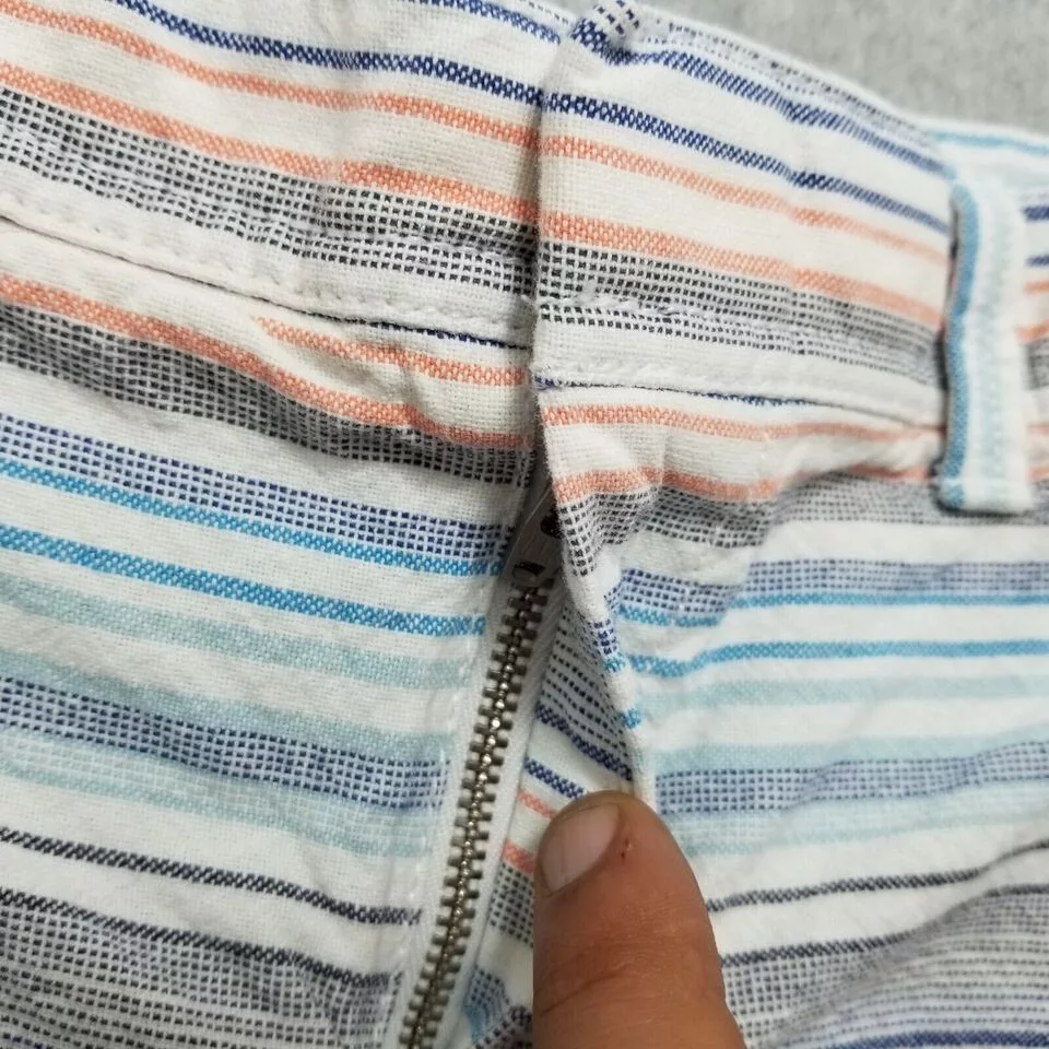 Gap Shorts Womens 0 Striped Chino Casual Lightweight Multi