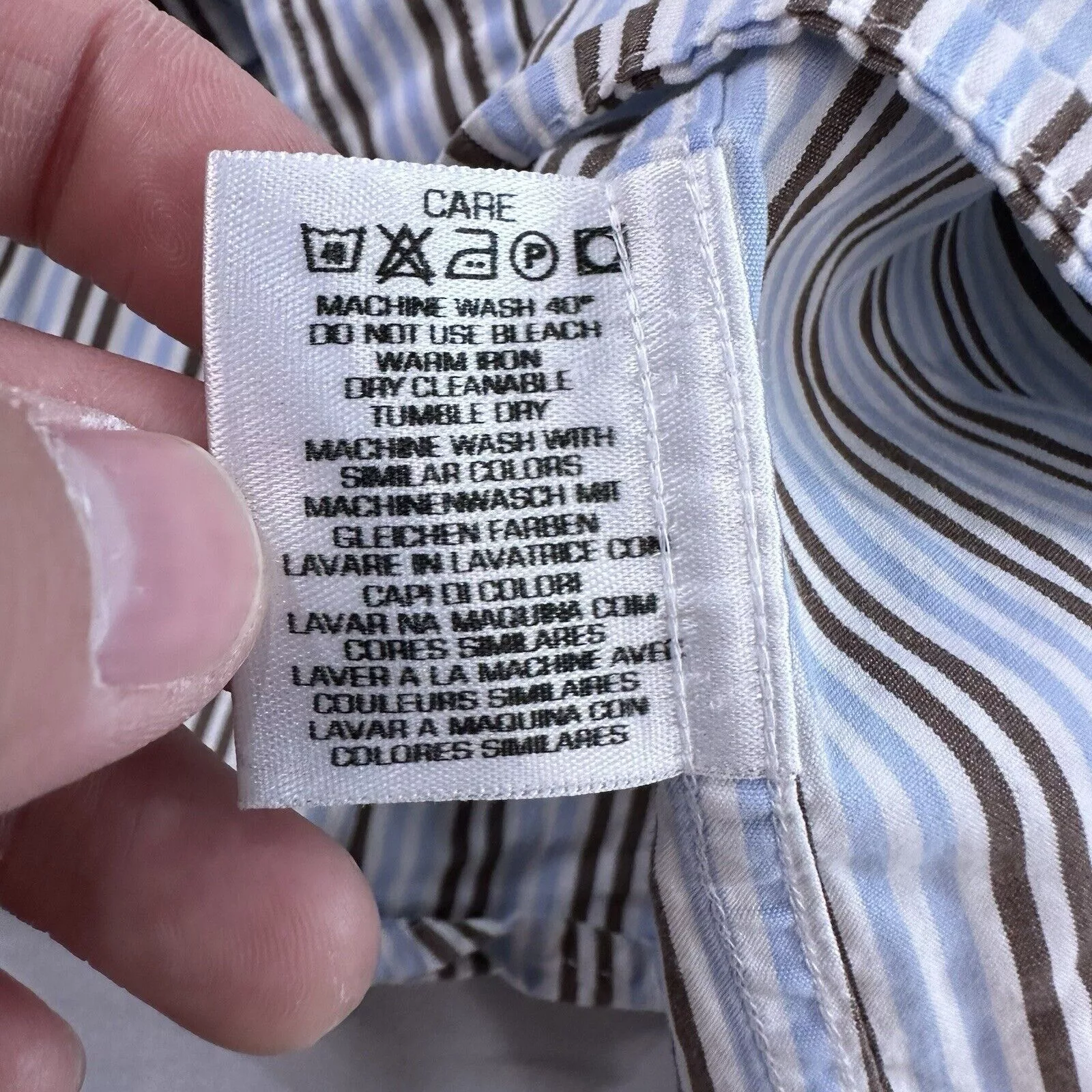 Gant Shirts Button Ups Gant Button Down Shirt Liberty Bell Poplin 2XL Long Sleeve Blue