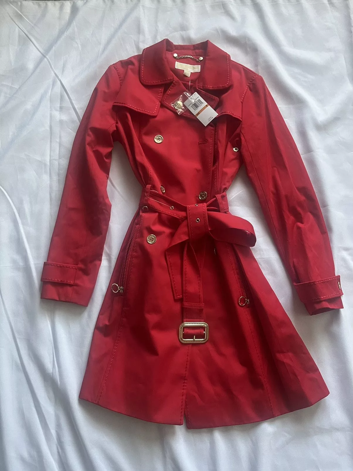 Michael Kors Coats Michael Kors Micheal Kors Red Spring Coat