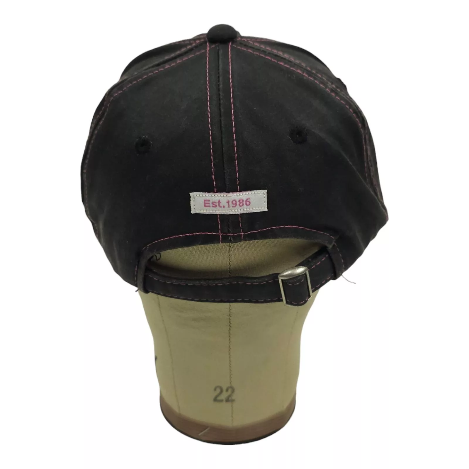 Signatures Hats Signatures Mossy Oak Black Pink Distressed Tuck Strap Adjustable Cap