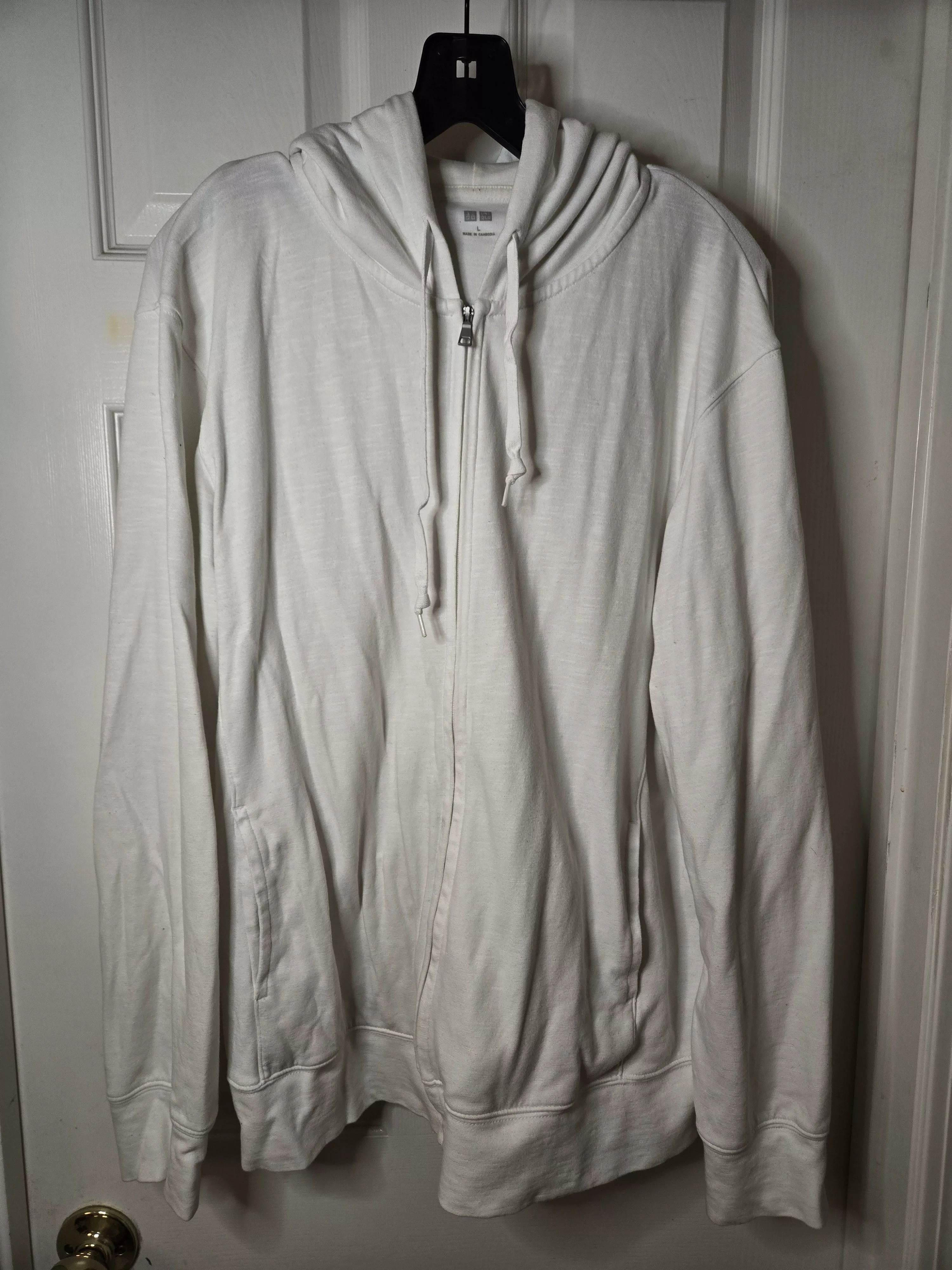Uniqlo Light Jackets Uniqlo Zip-up Jacket White Size L