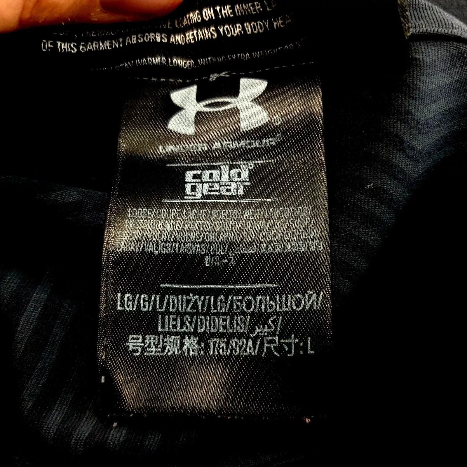 Under Armour Light Jackets Under Armour Coldgear Infared Gray Orange Striped 1/4 Zip Lo