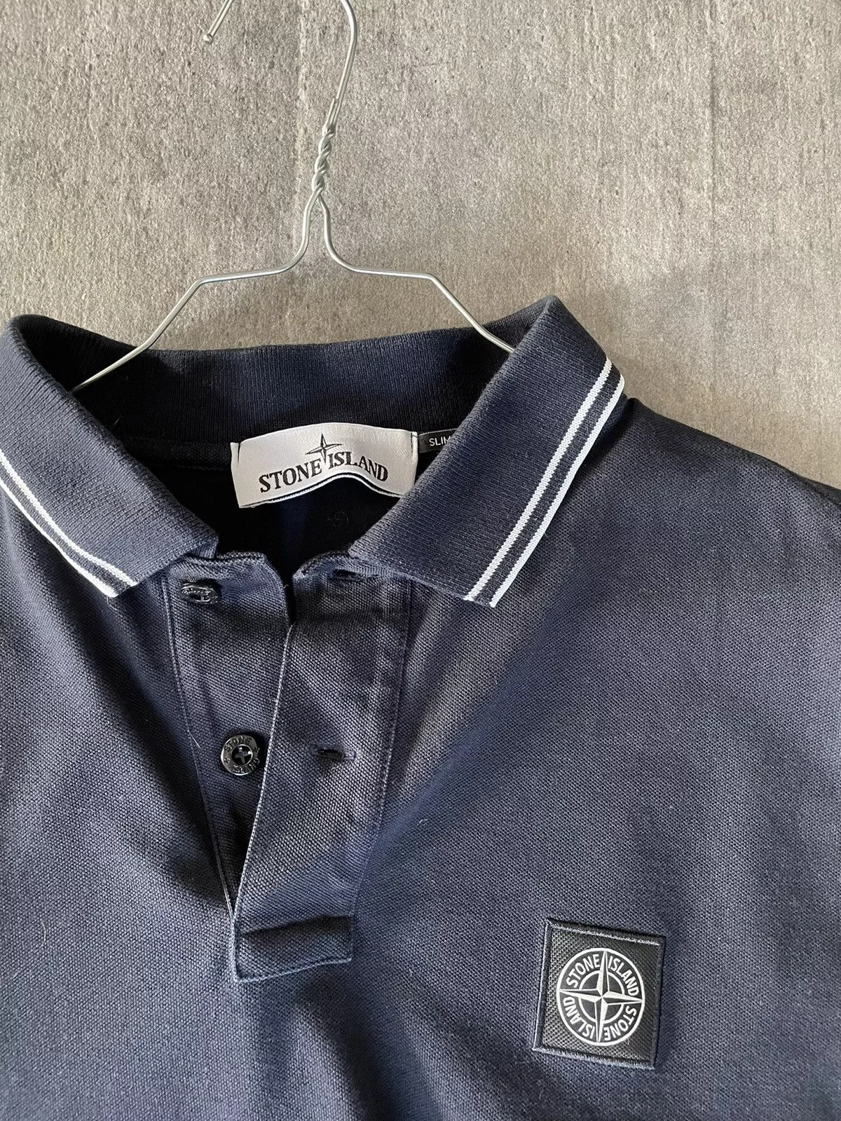 Stone Island Polos Stone Island Polo Longsleve Black