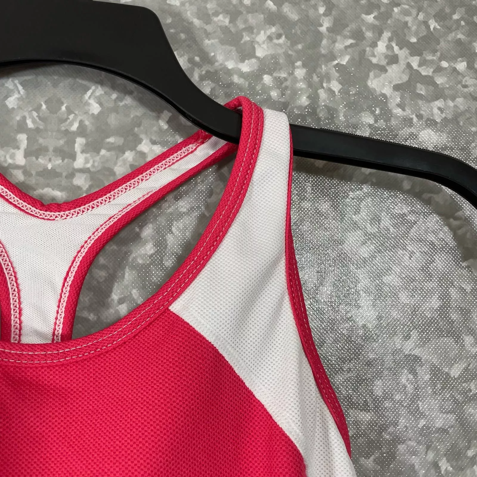 Brooks Tank Tops Brooks Pink & White Racerback Running Tank Top - Size Medium