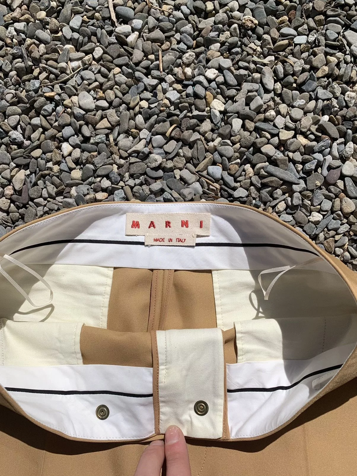 Marni Casual Pants [New] Marni Flared Synch Pants Brown