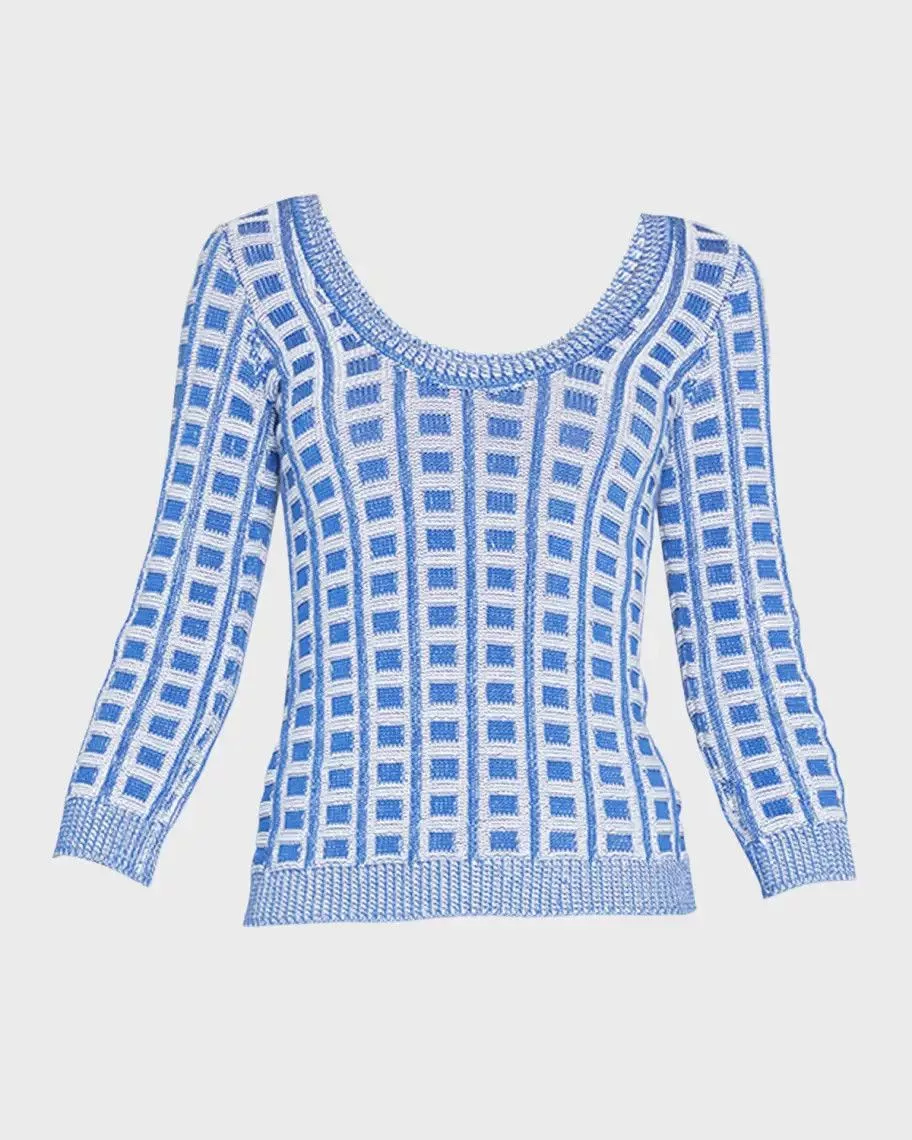 Marithe + Francois Girbaud Sweaters Marithe + Francois Girbaud o1srvl11e0624 Crewneck in Blue