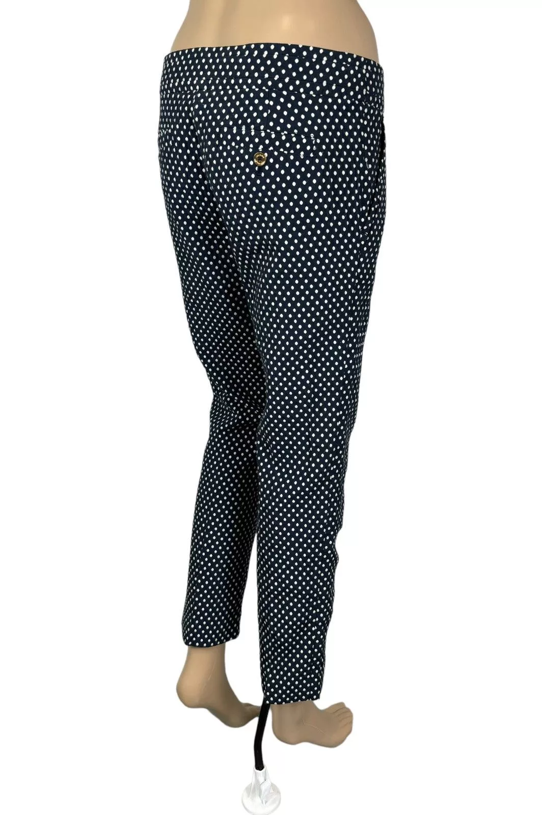 Tory Burch Pants Tory Burch Polka Dot Chino Pants size 6 Blue