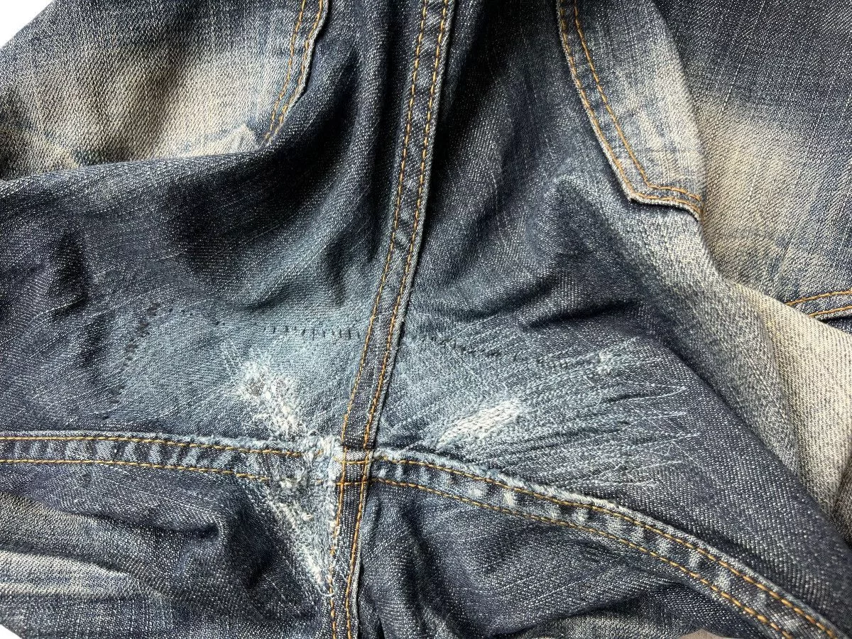 Japanese Brand Denim Japanese Brand Distressed Faded Denim Jeans 36x35 Blue Streetwear