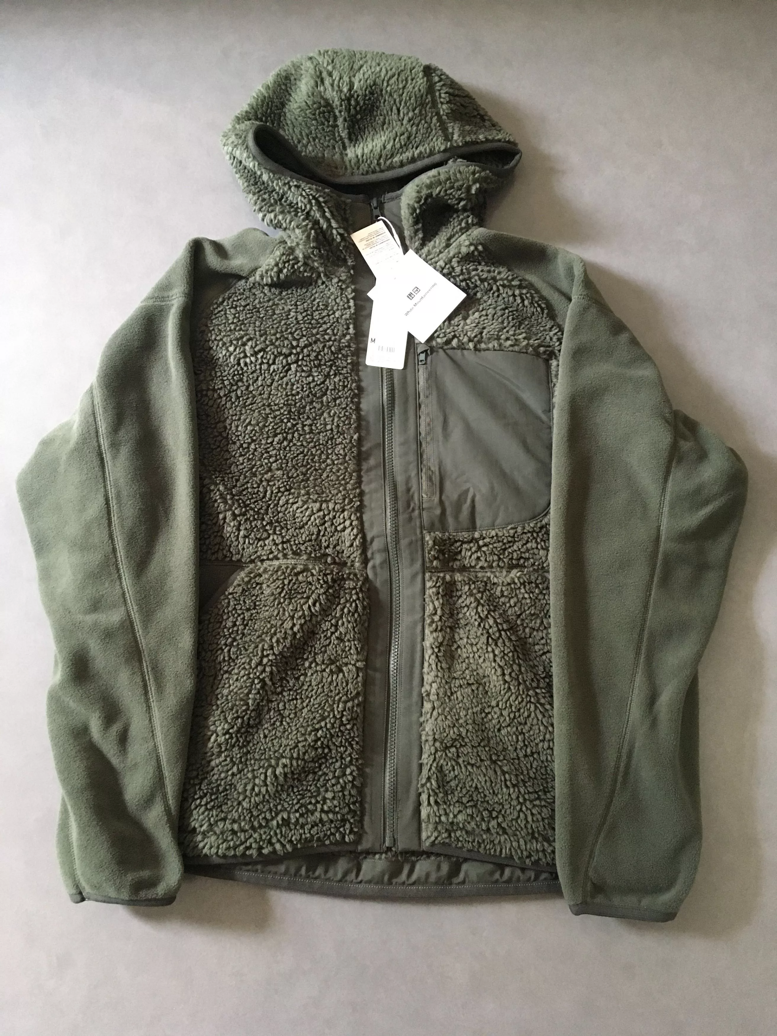 Uniqlo Light Jackets Uniqlo × White Mountaineering uniqlo x white mountaineering fleece hoodie sweatshirt Green