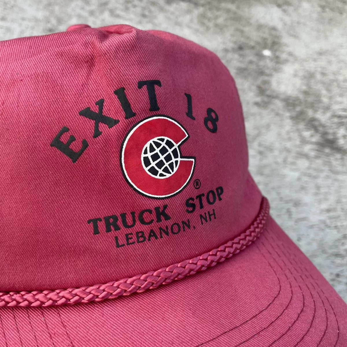 Vintage Hats Vintage. Lebanon, Exit 18. Truck stop rope hat Red