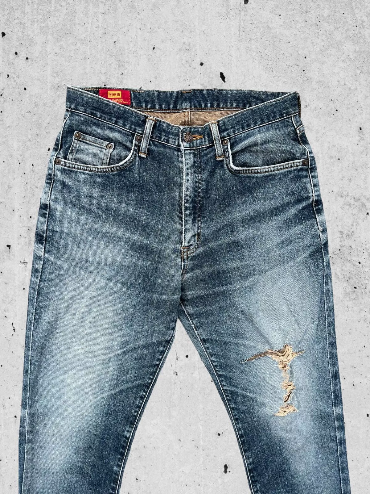 Edwin Denim Edwin × Japanese Brand 🔥Edwin Us Classic 603 Distressed Denim W31🔥 Blue