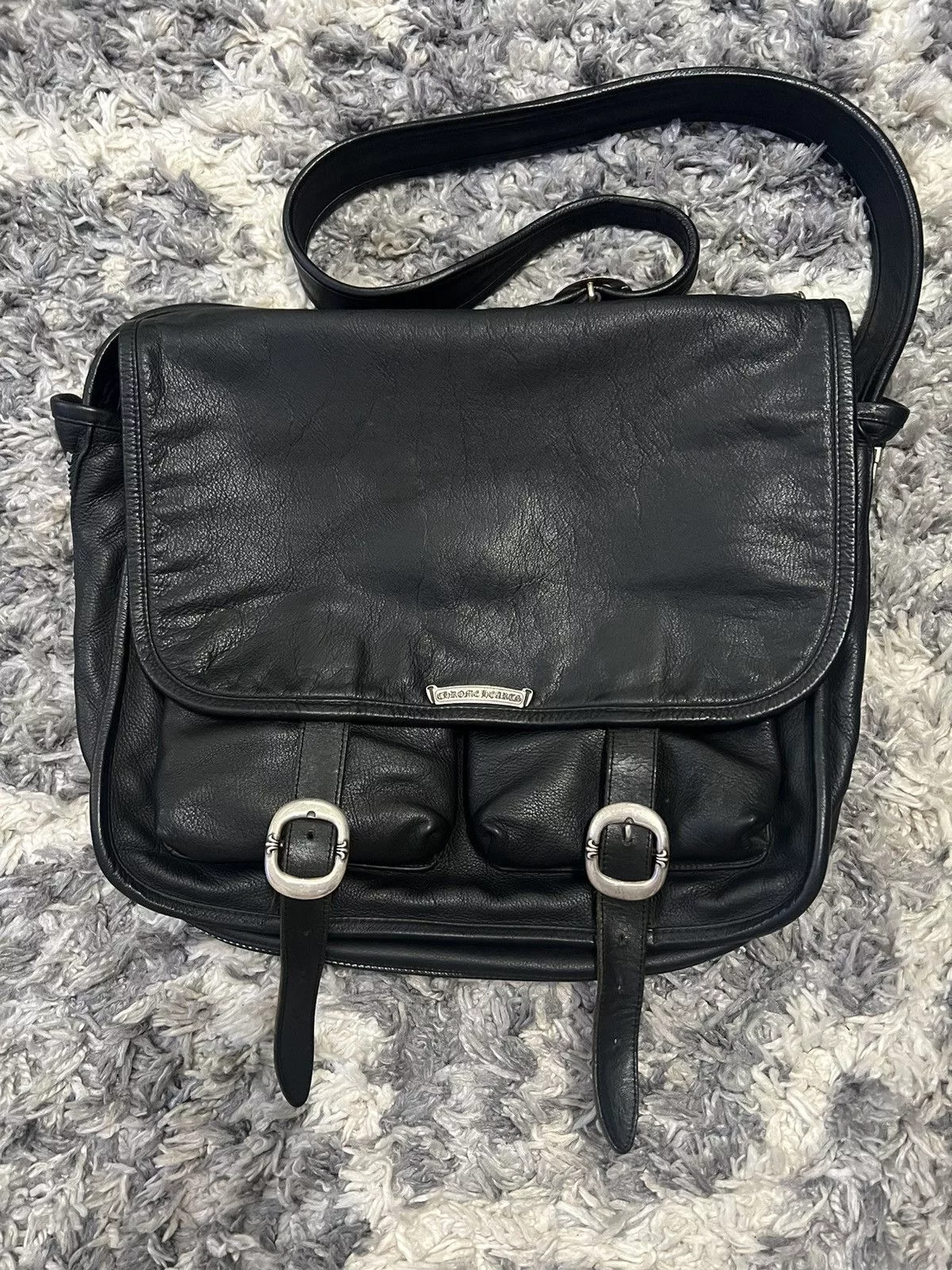 Chrome Hearts Bags Luggage Chrome Hearts Messenger Bag Black