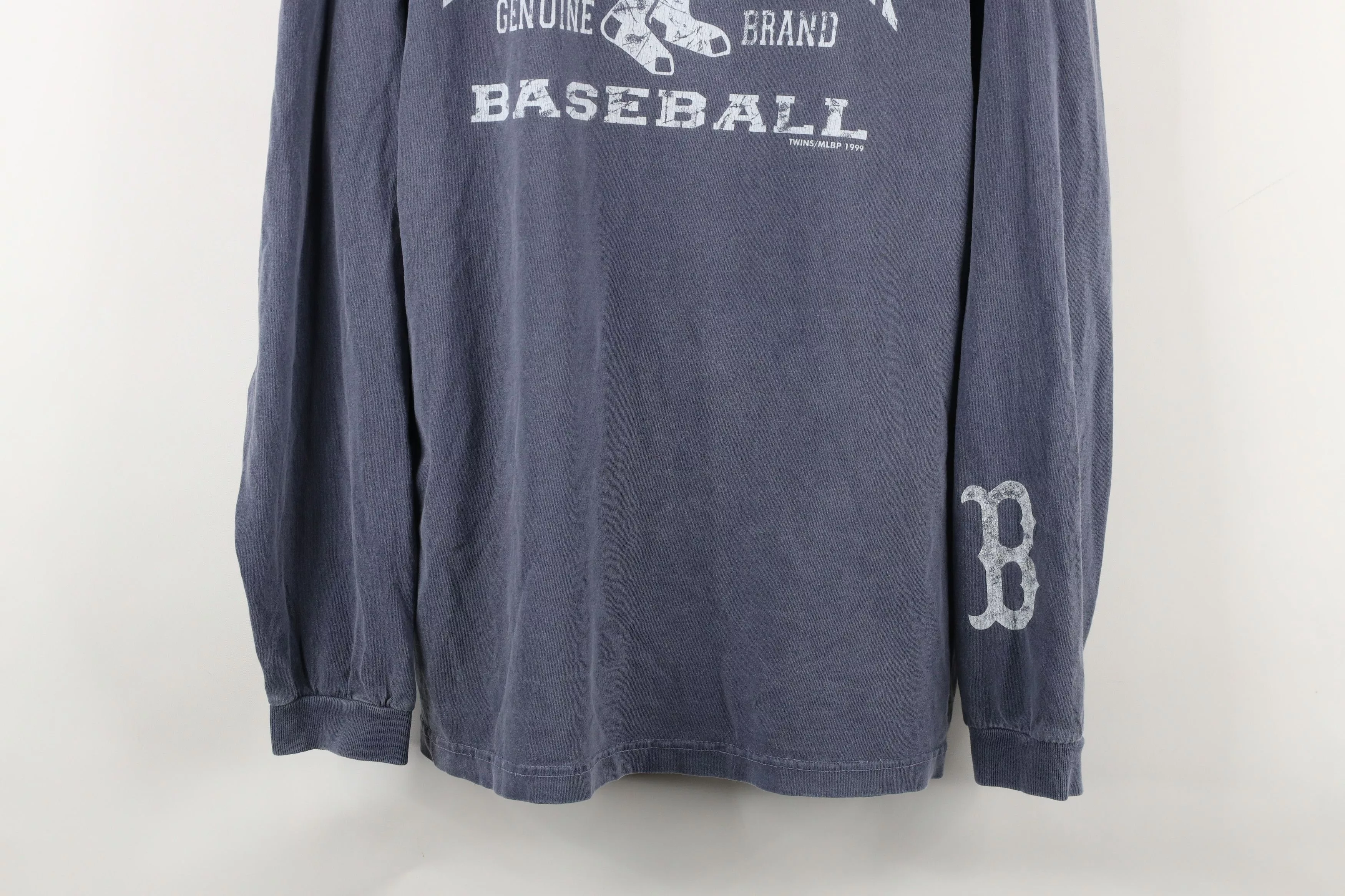 Vintage Long Sleeve T Shirts Vintage 90s Boston Red Sox Baseball Long Sleeve T-Shirt USA Blue