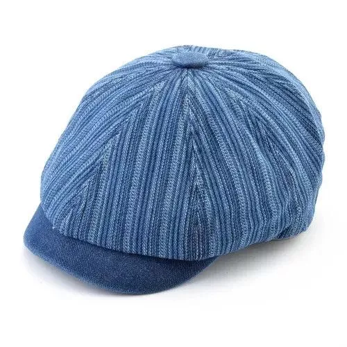 Designer Hats Designer Vintage Striped Berets Blue