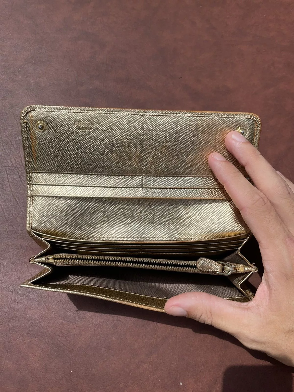 Prada Wallets Prada Long Wallet Gold