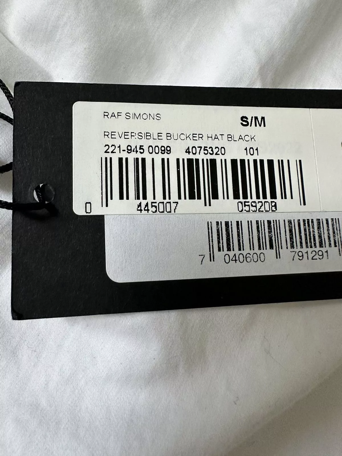 Raf Simons Hats Raf Simons Reversible Logo Bucket Hat Black