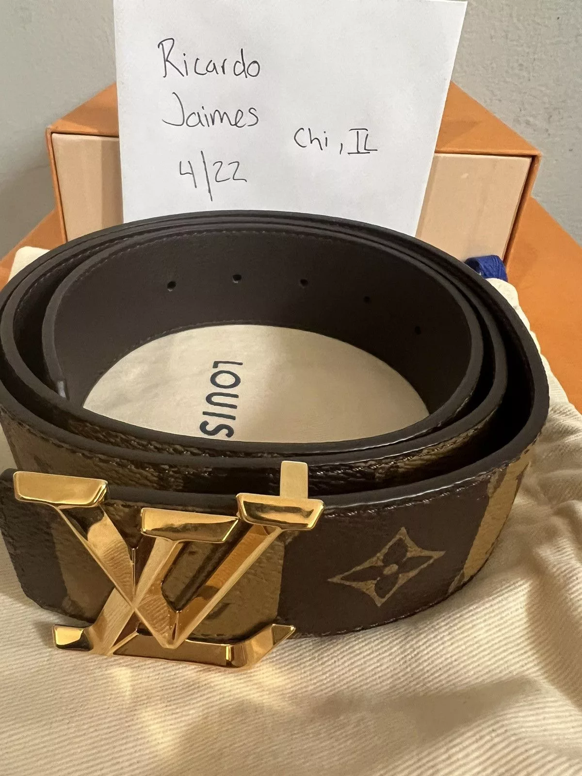 Louis Vuitton Belts Louis Vuitton X Nigo Brown