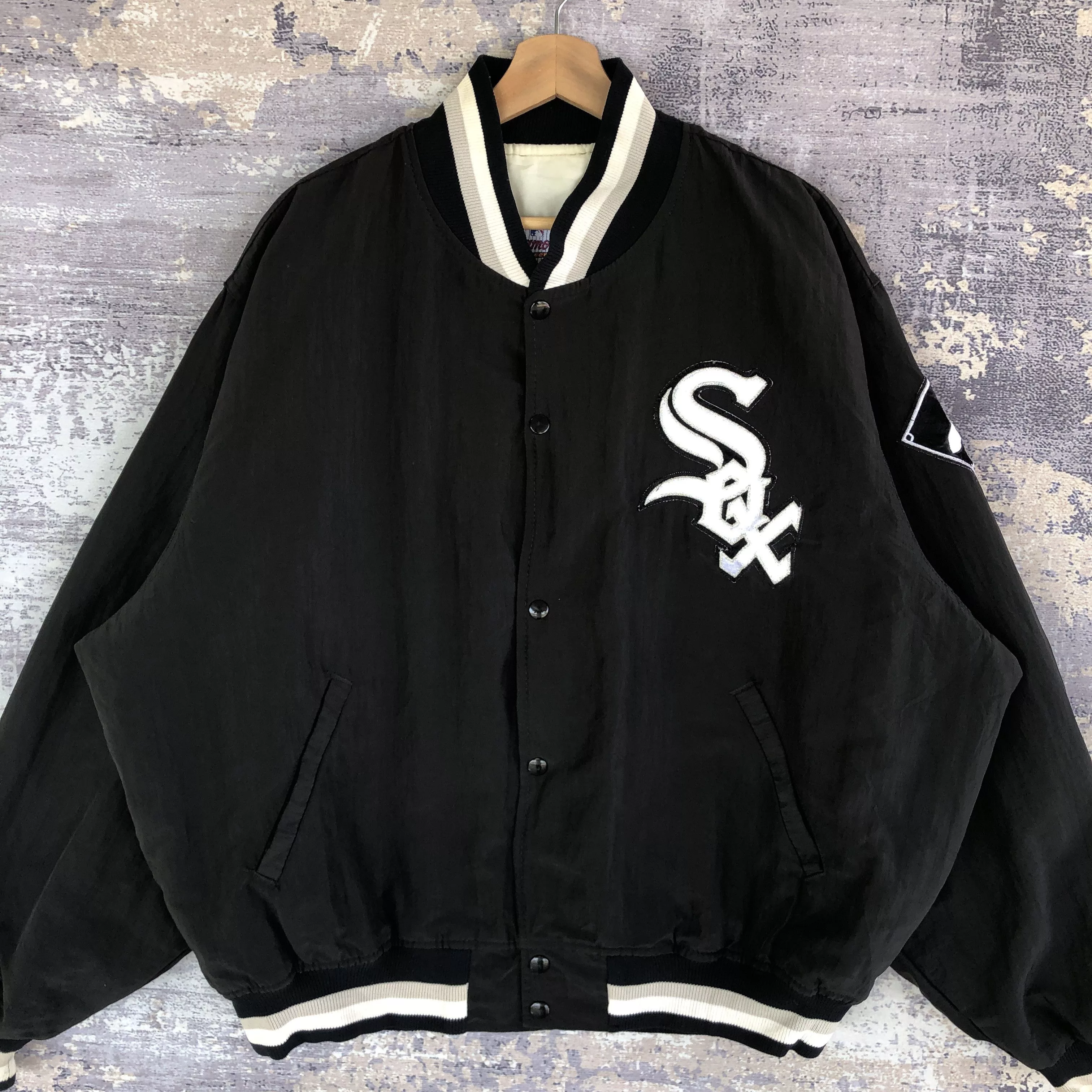 MLB Light Jackets MLB × Vintage Chicago White Sox Baseball Jacket MLB Varsity Jacket Multi