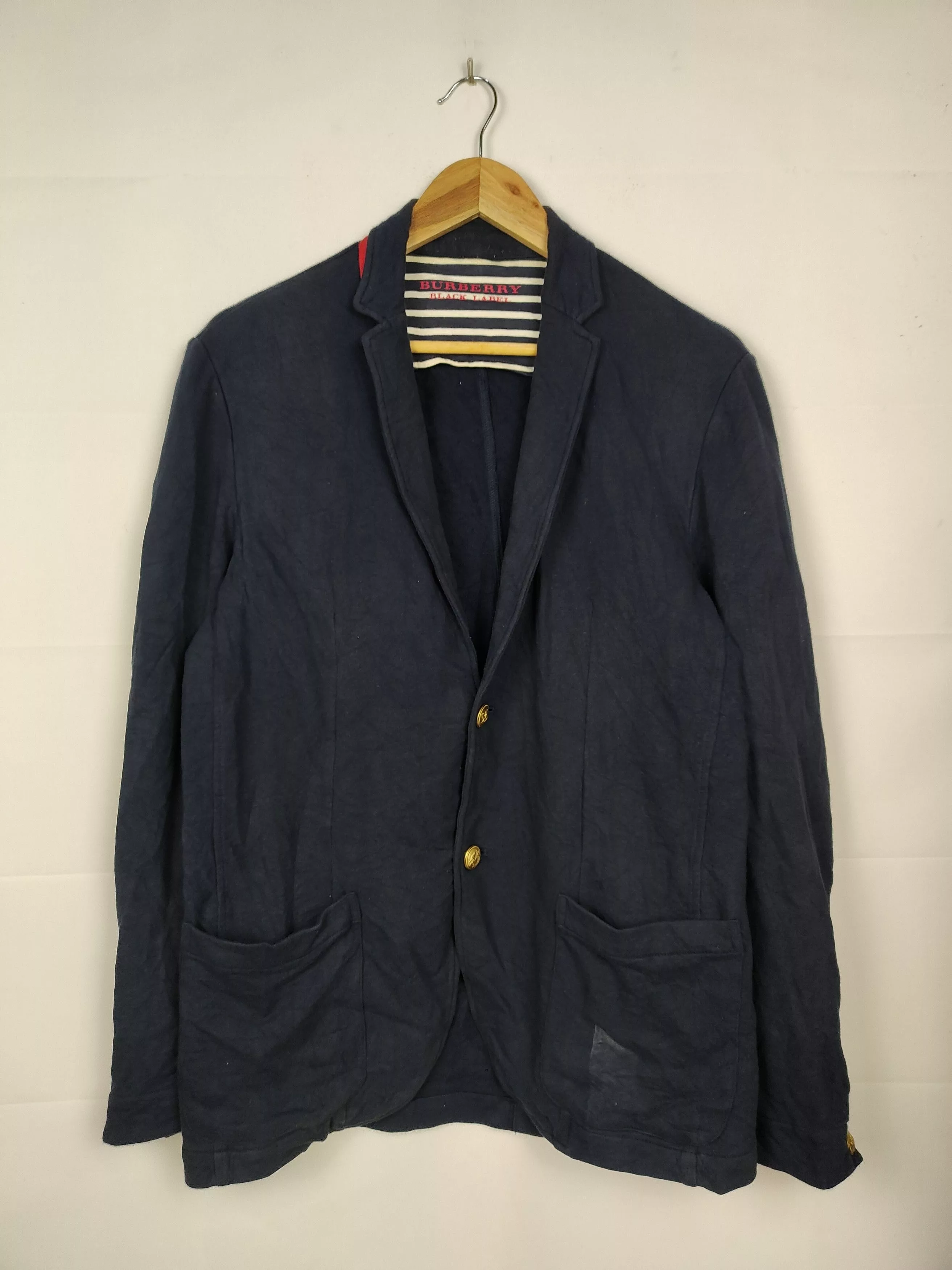 Black Label Light Jackets Black Label × Burberry × Designer Burberry Black Label Cotton Blazer Jacket Blue