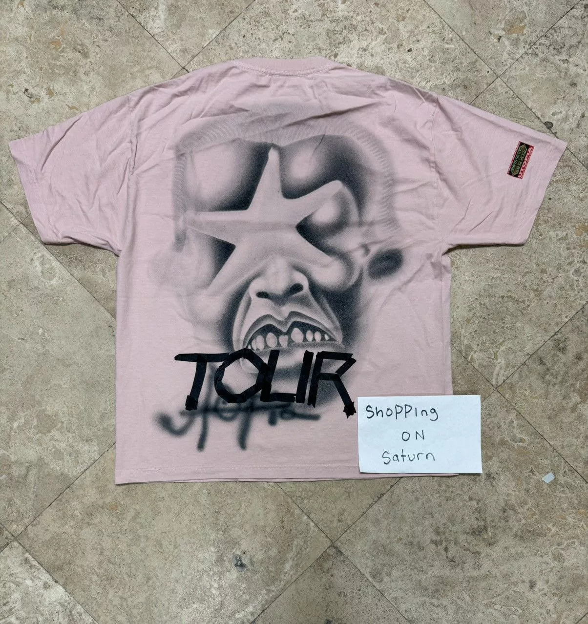 Travis Scott Short Sleeve T Shirts Travis Scott Circus Maximus Front Row Pink Tee