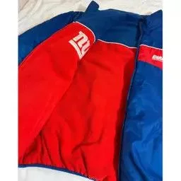 NFL Denim Jackets Vintage 1990s NFL Varsity Jacket Double Sided New York Multi
