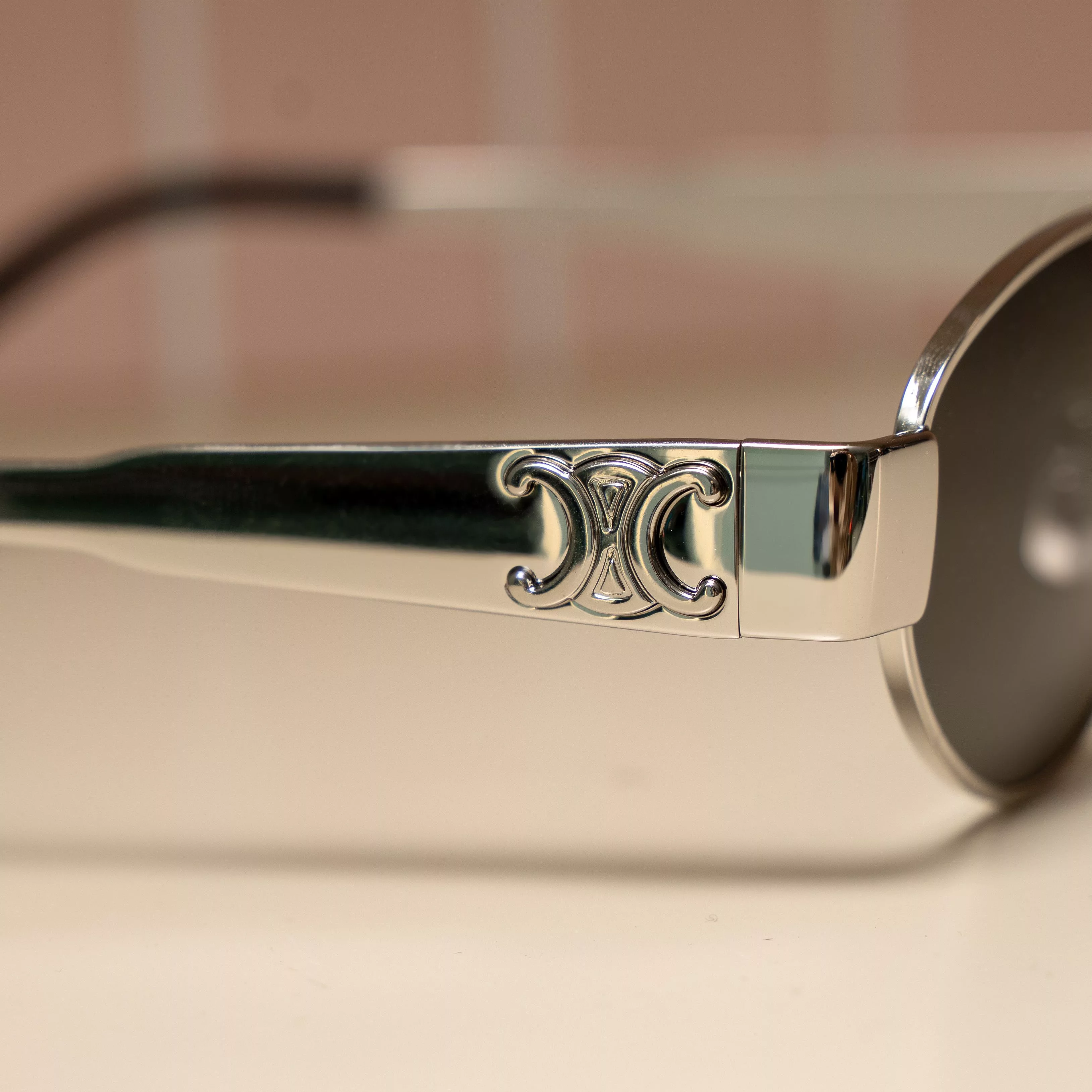 Celine Glasses CELINE Triomphe Metal SILVER