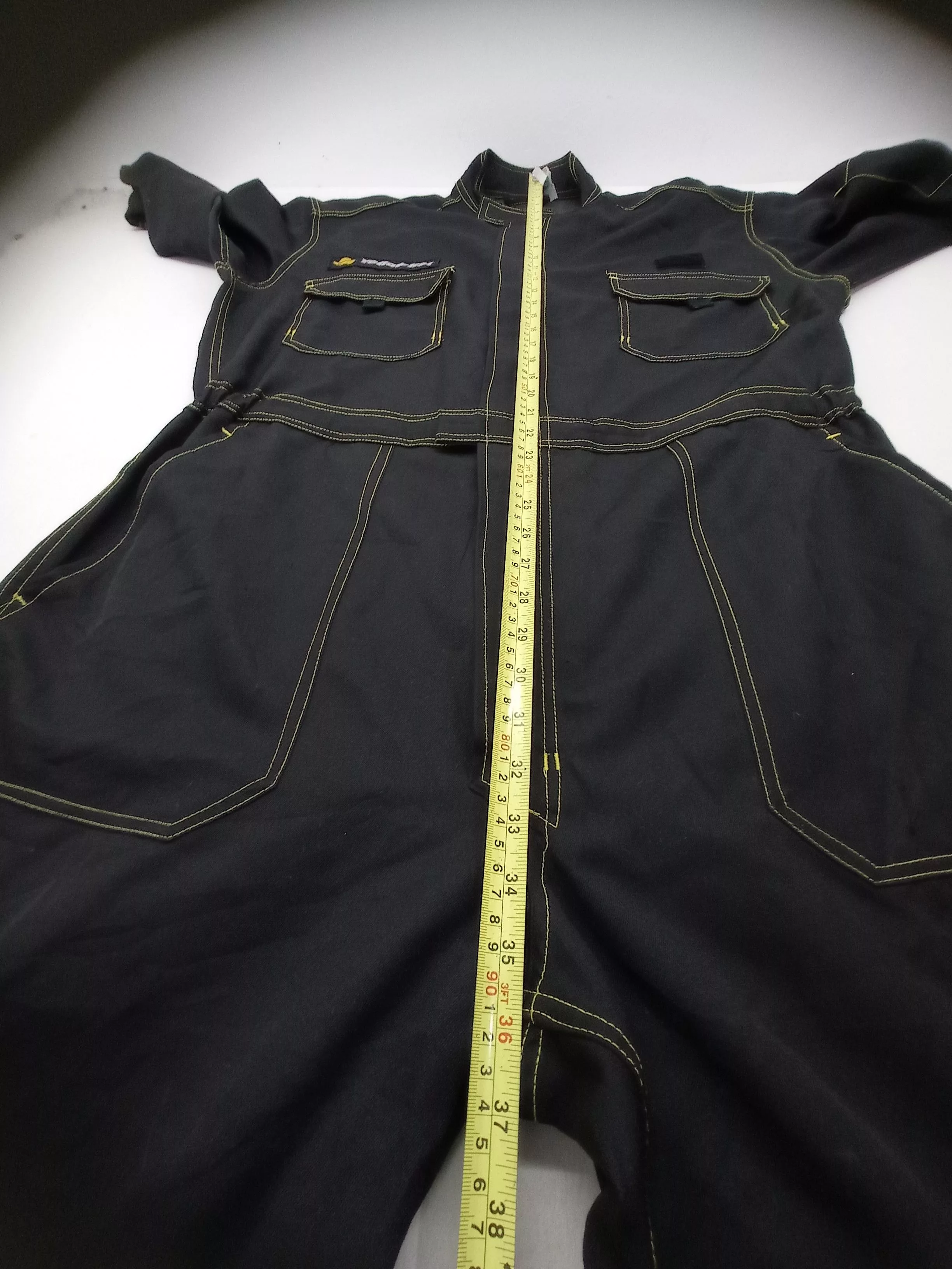 Other Overalls Jumpsuits Other Yellow Hat Coverall Black Workwear